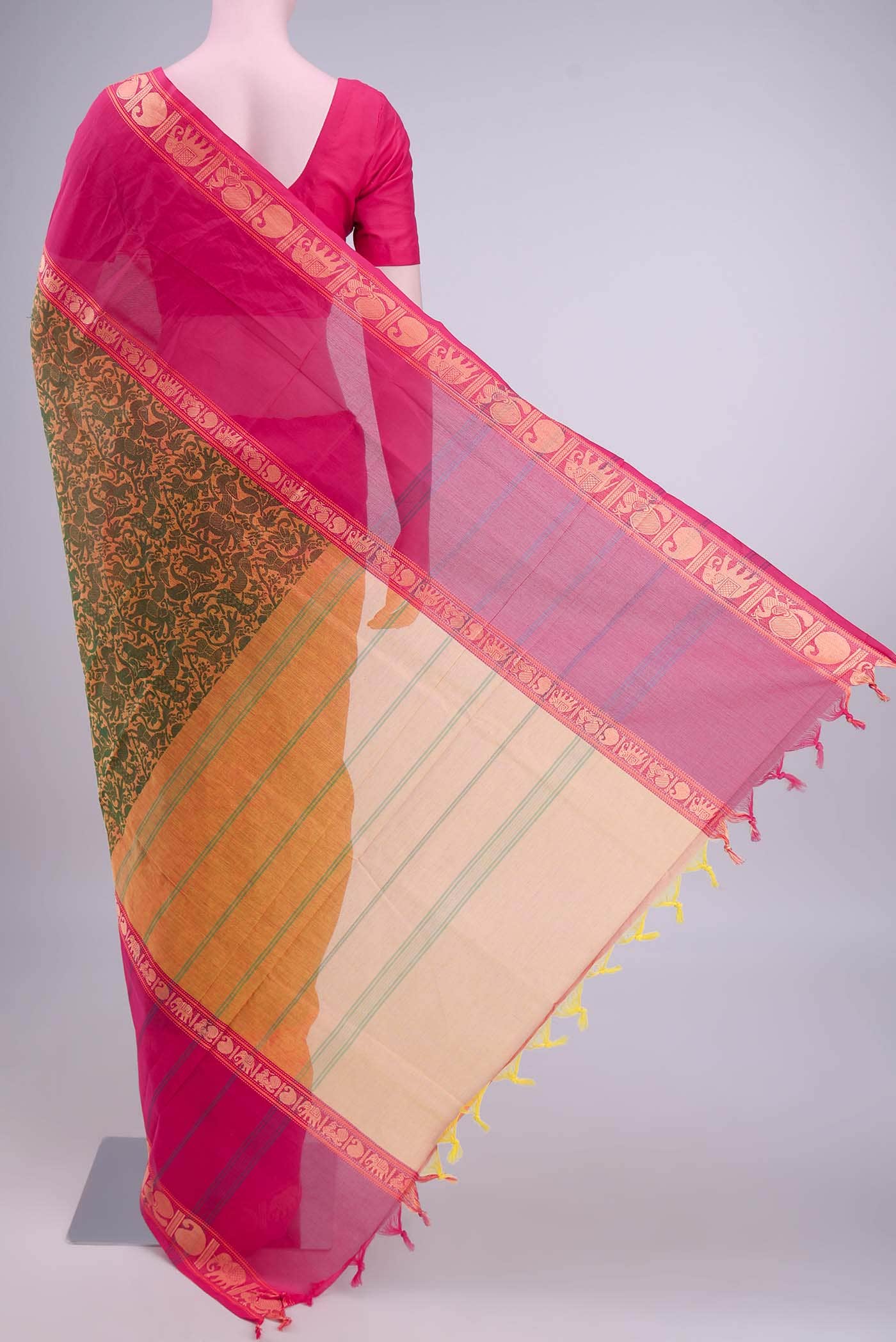 Green Kanchi Cotton Saree