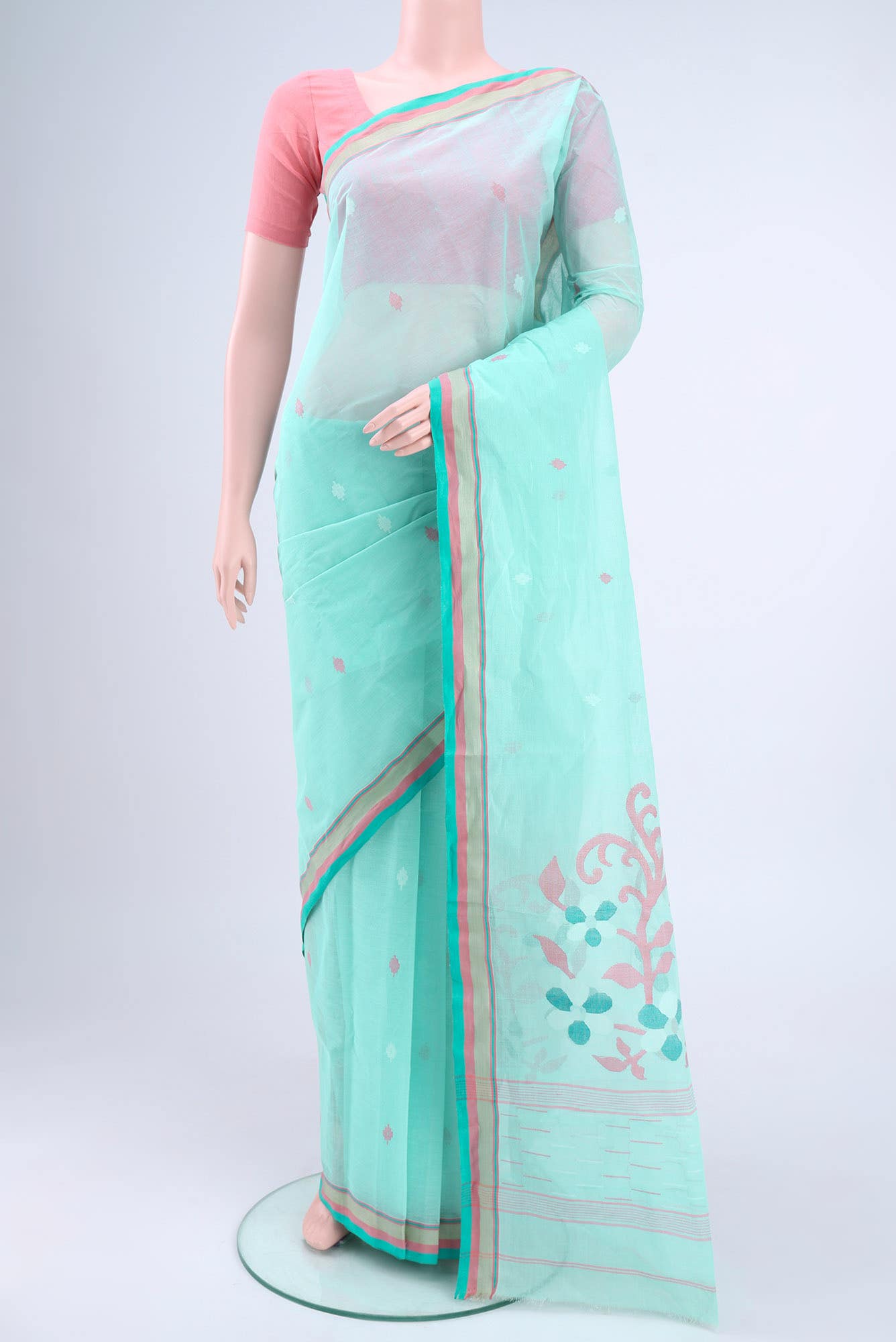 Black Bengal Cotton Saree