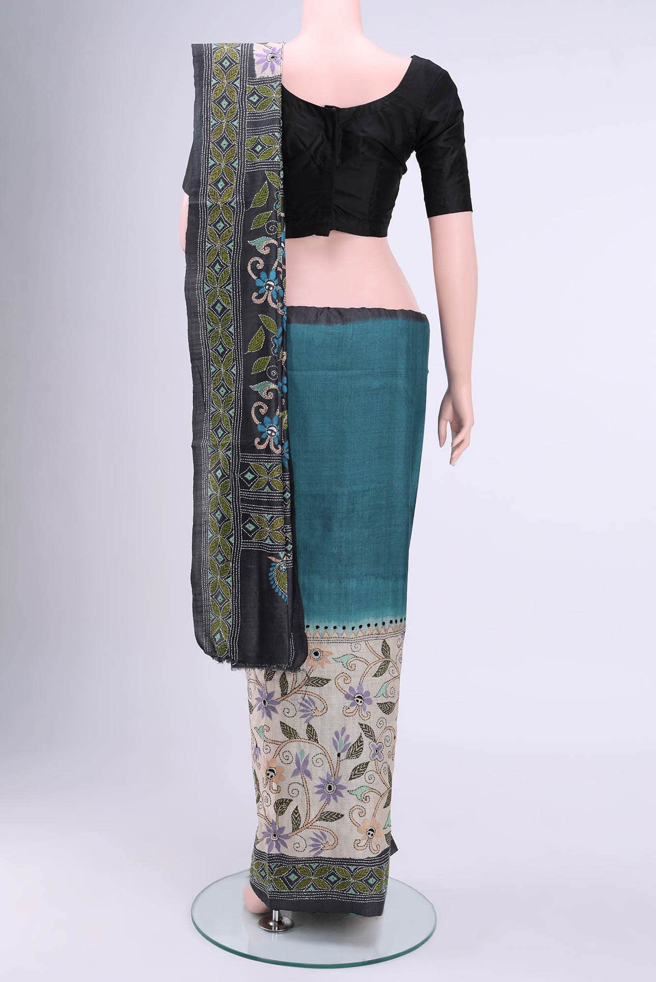 Black Tussar Saree