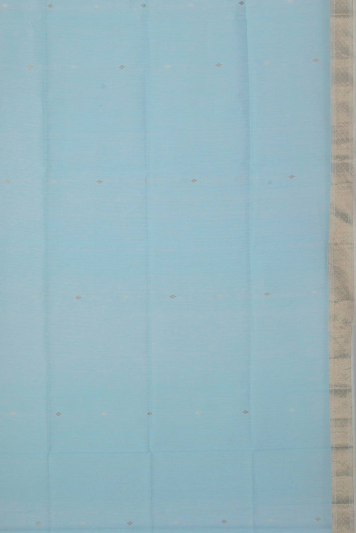 Light Blue Maheshwari Silk Cotton Saree