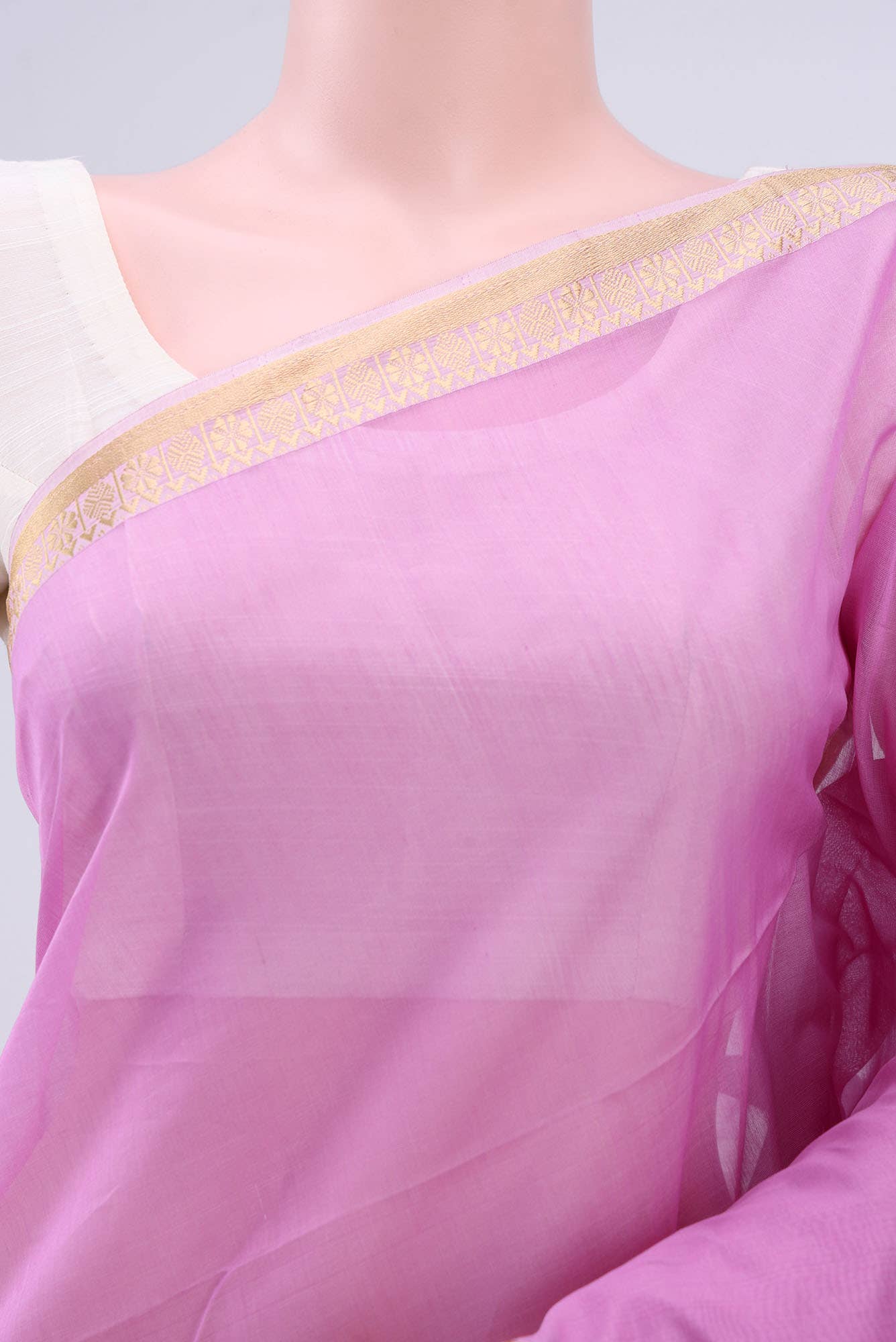 Purple Maheshwari Silk Cotton Saree