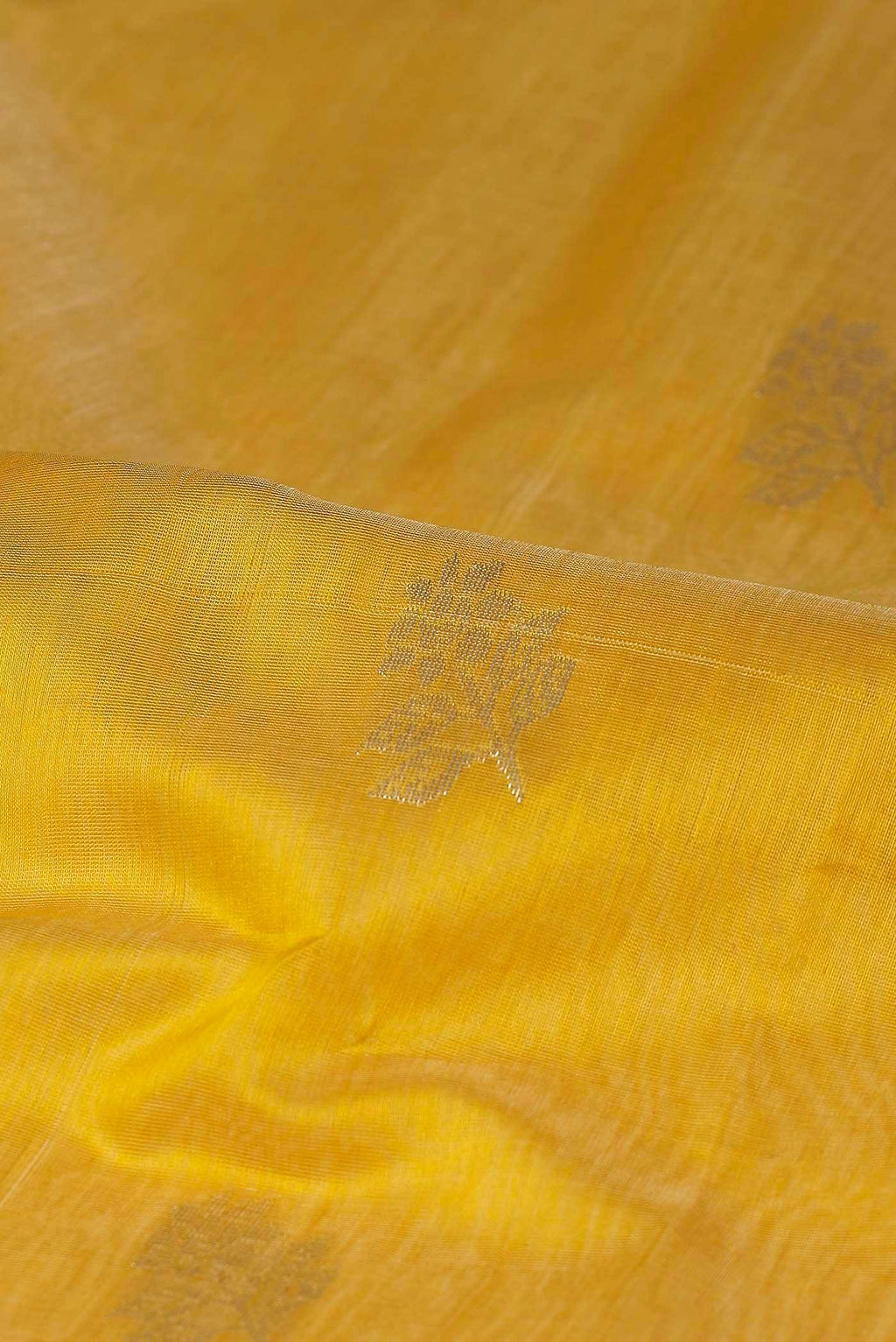 Yellow Maheshwari Silk Cotton Saree