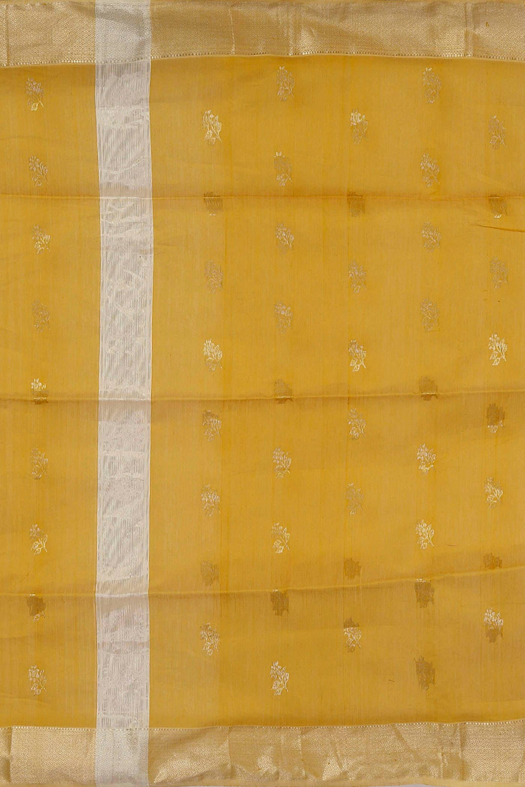 Yellow Maheshwari Silk Cotton Saree
