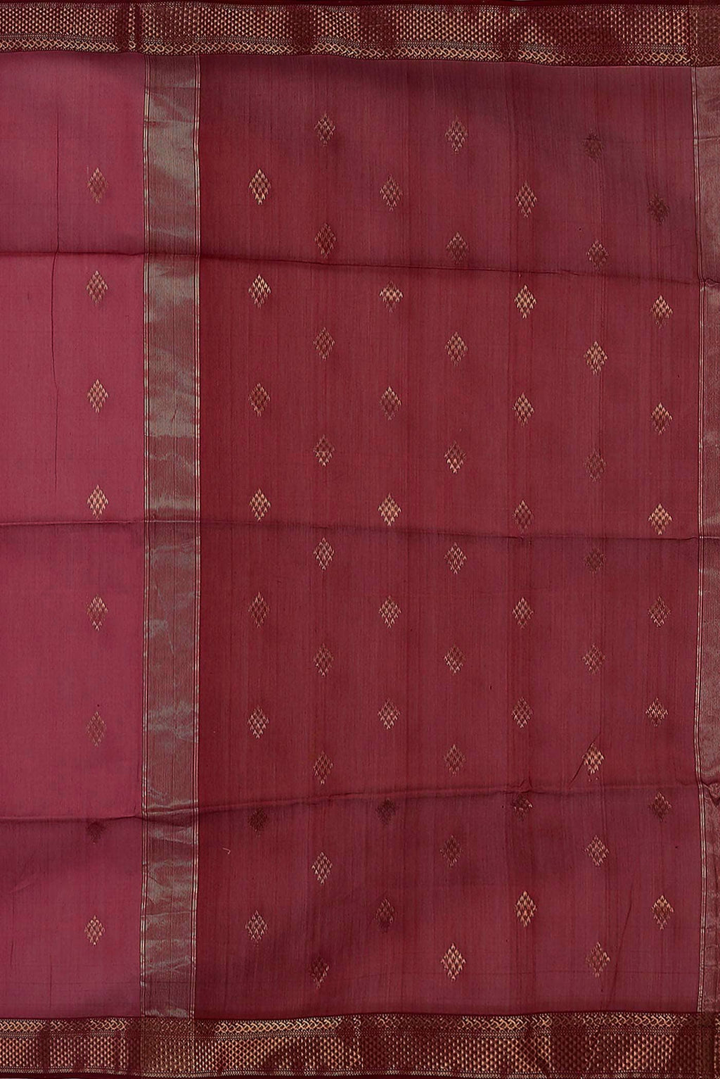 Coral Maheshwari Silk Cotton Saree