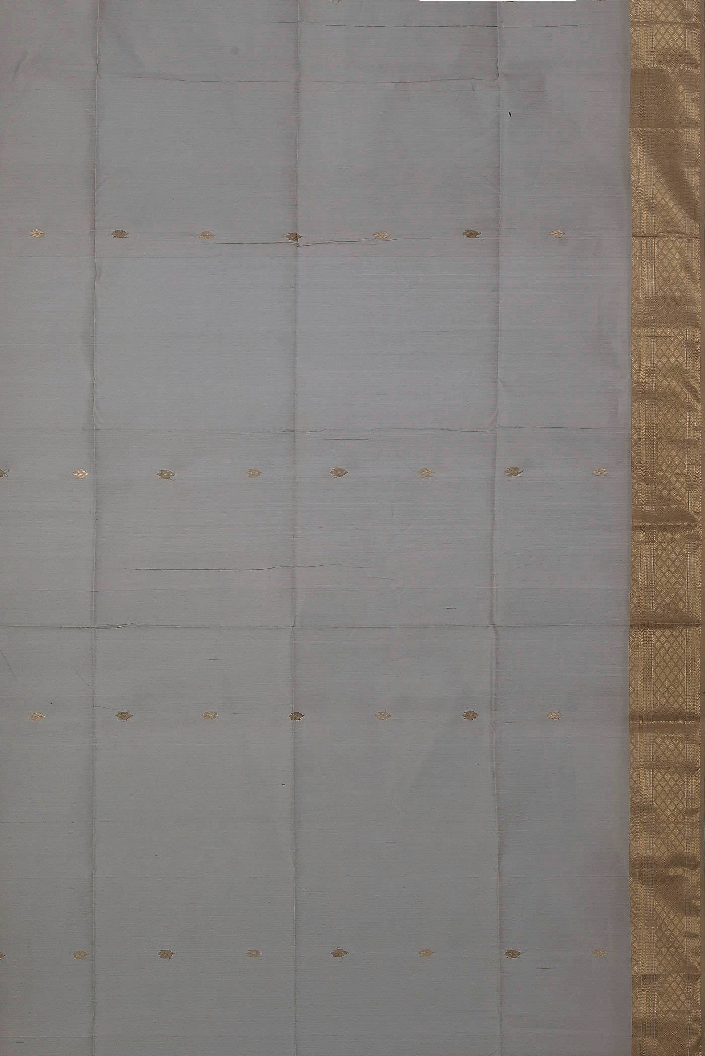 Grey Maheshwari Silk Cotton Saree