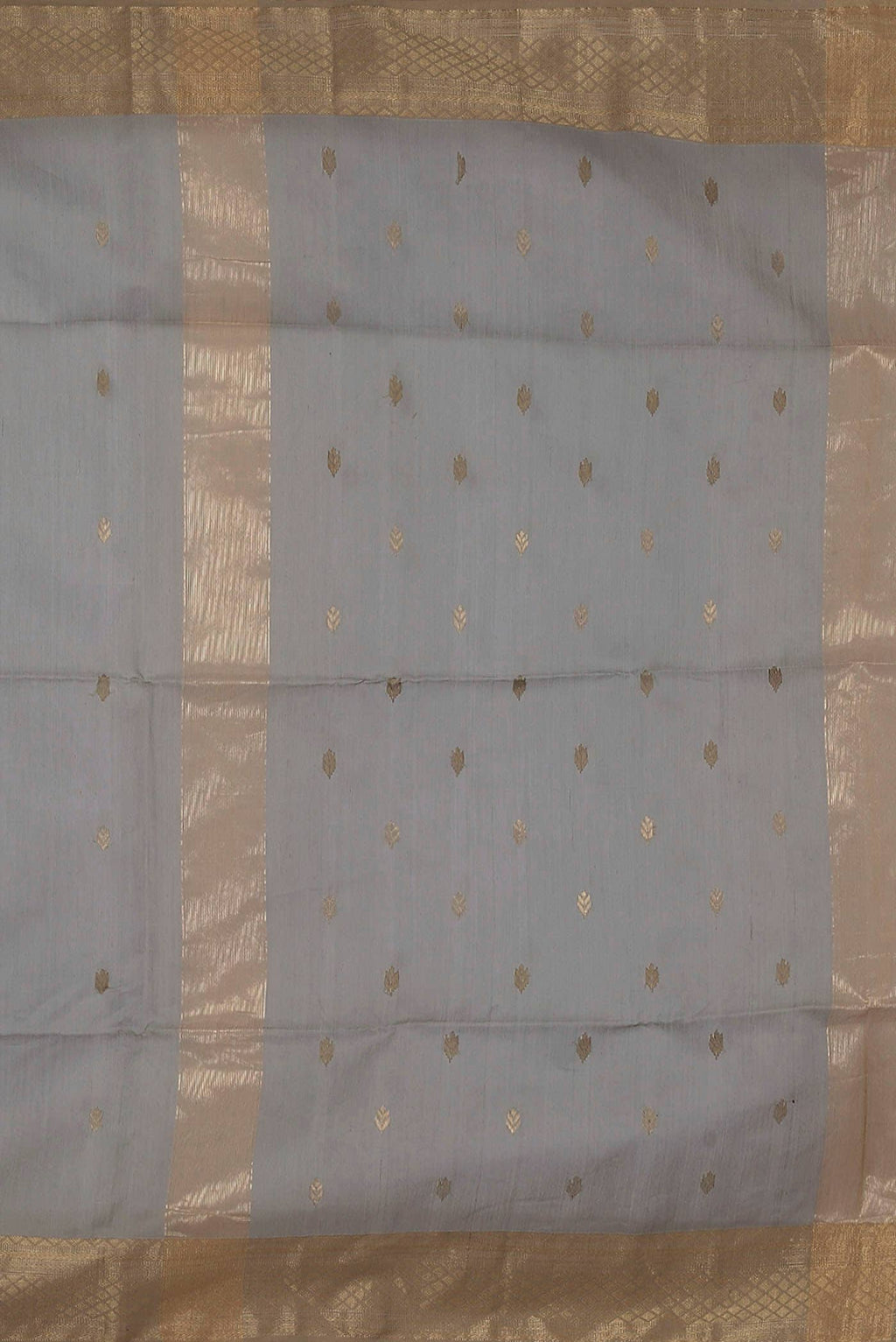 Grey Maheshwari Silk Cotton Saree