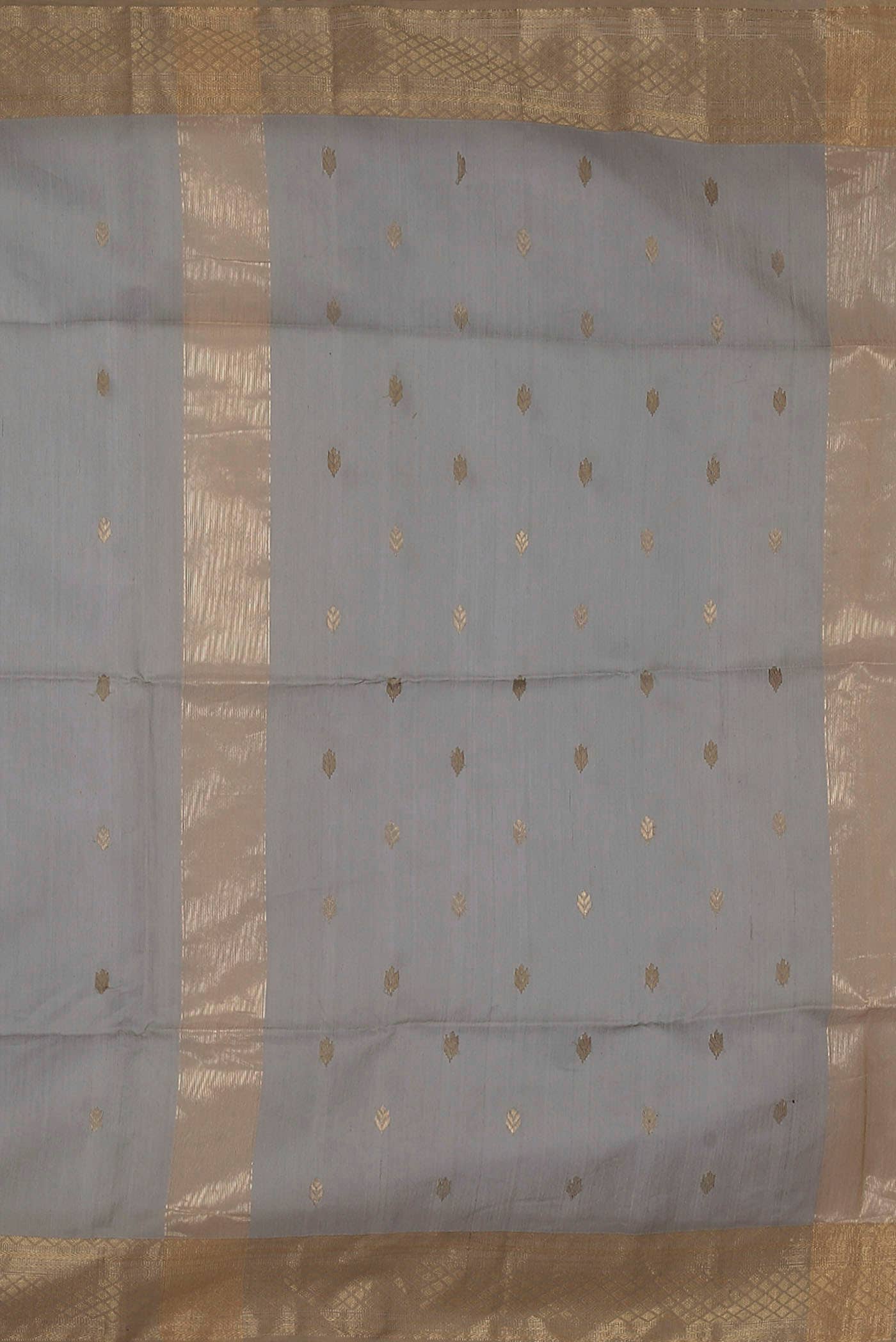Grey Maheshwari Silk Cotton Saree