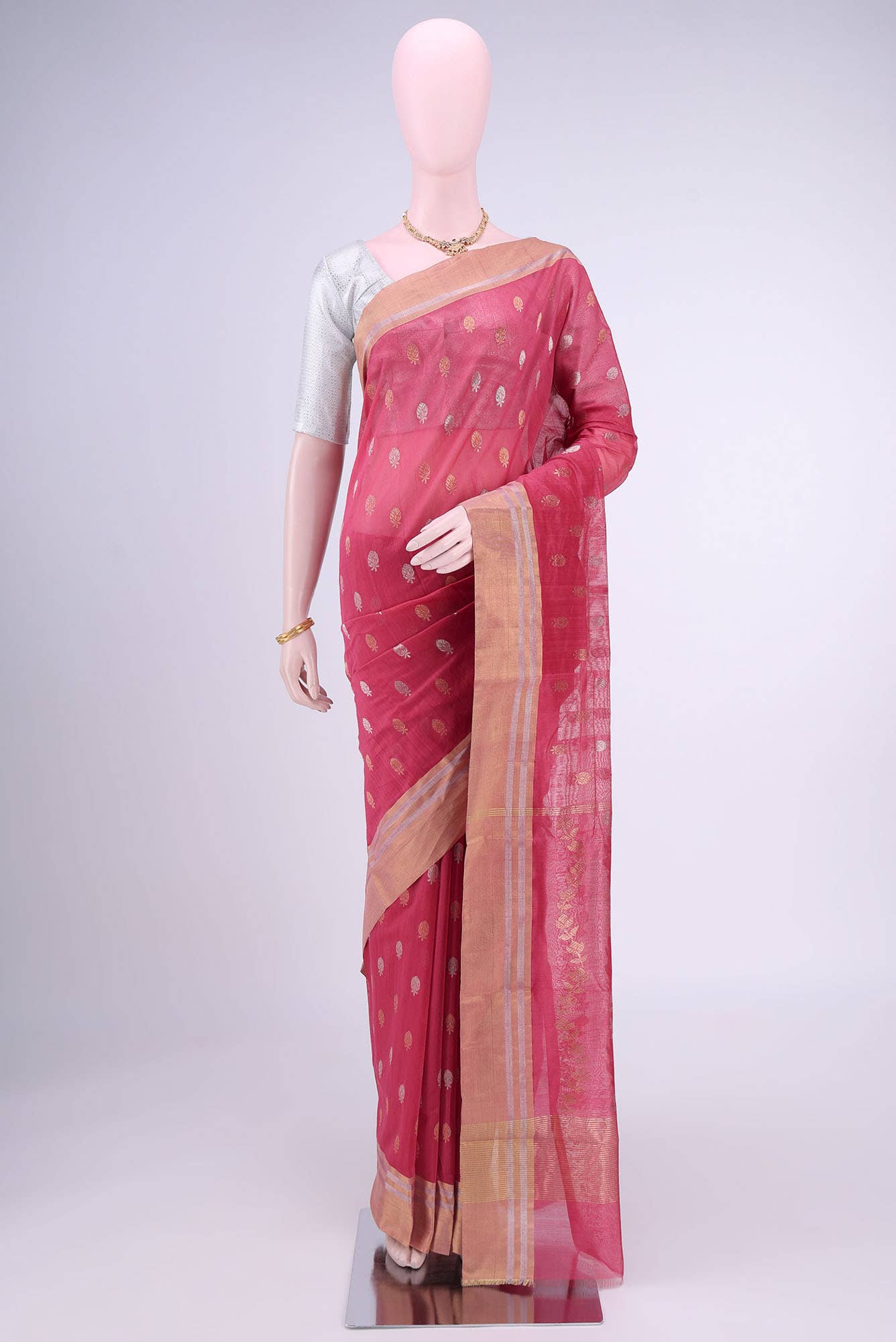 no Dual Tone Chanderi Silk Cotton Saree