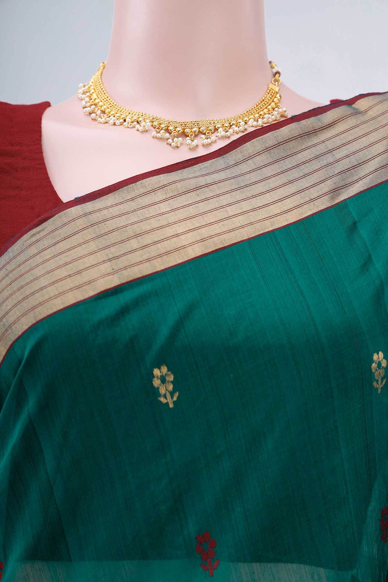 Green Chanderi Silk Saree