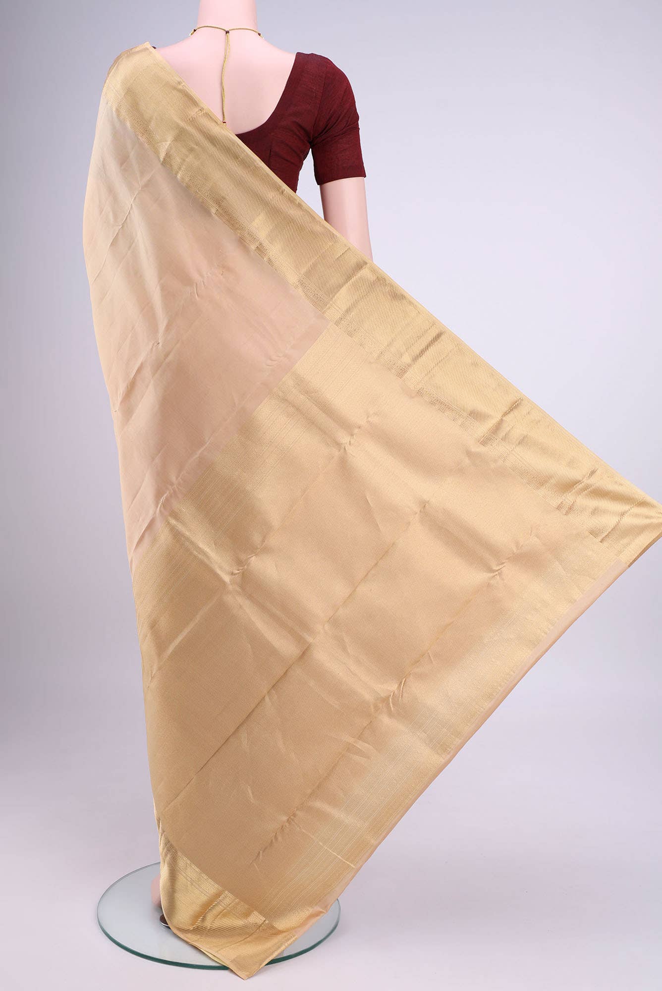 Beige Kanchipuram Saree