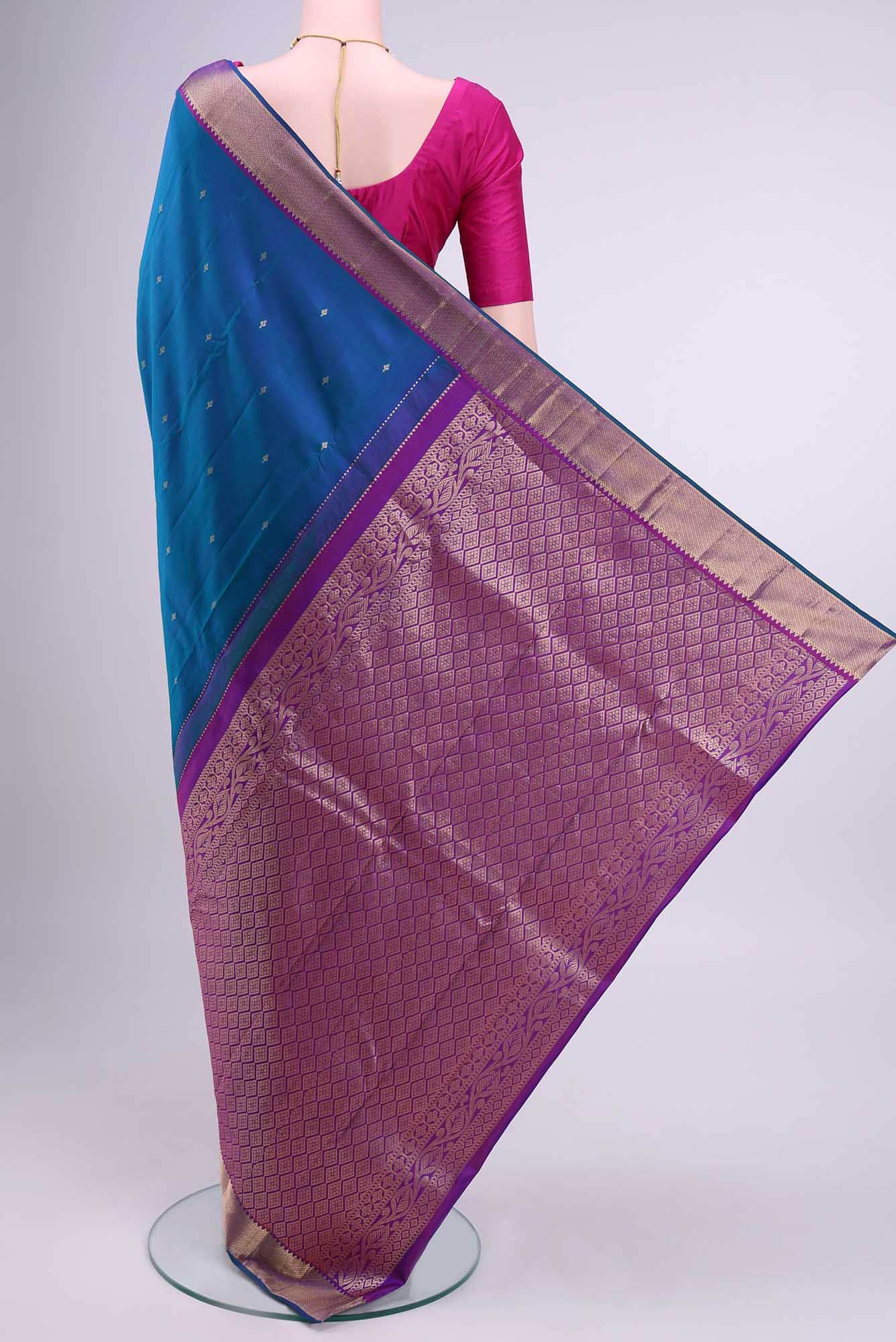 Blue Kanchipuram Saree