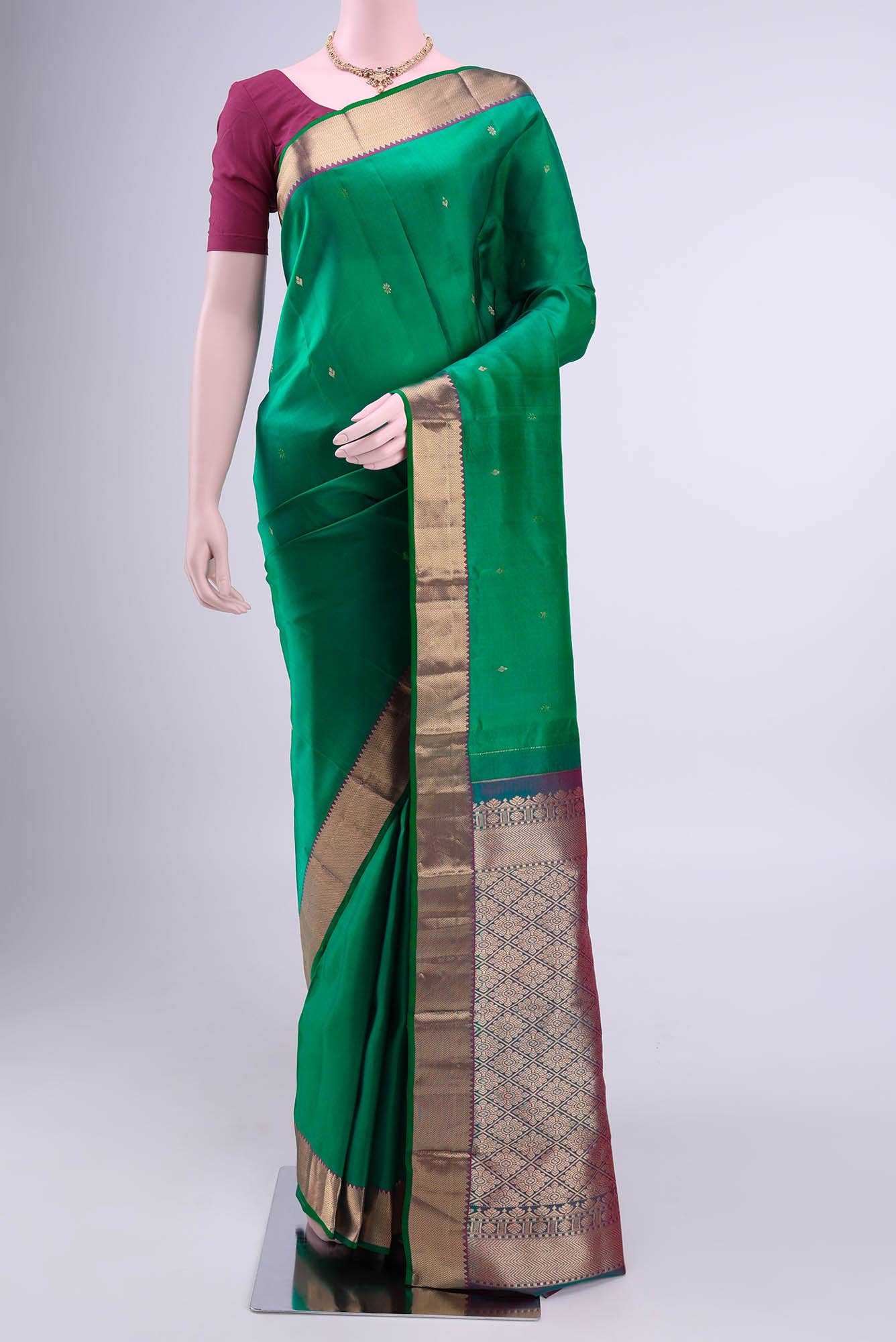 Green Kanchipuram Saree
