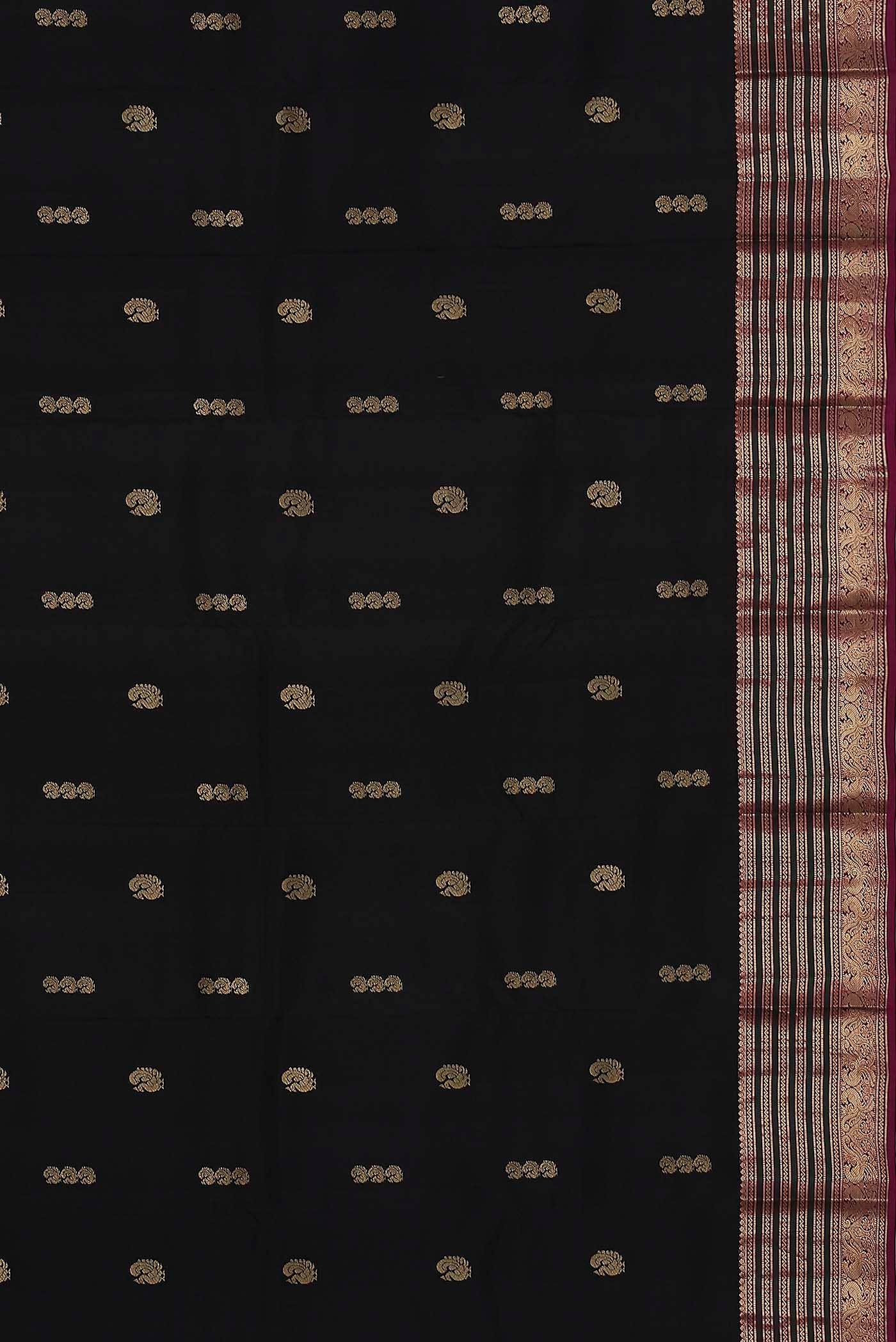 Black Kanchipuram Silk Saree