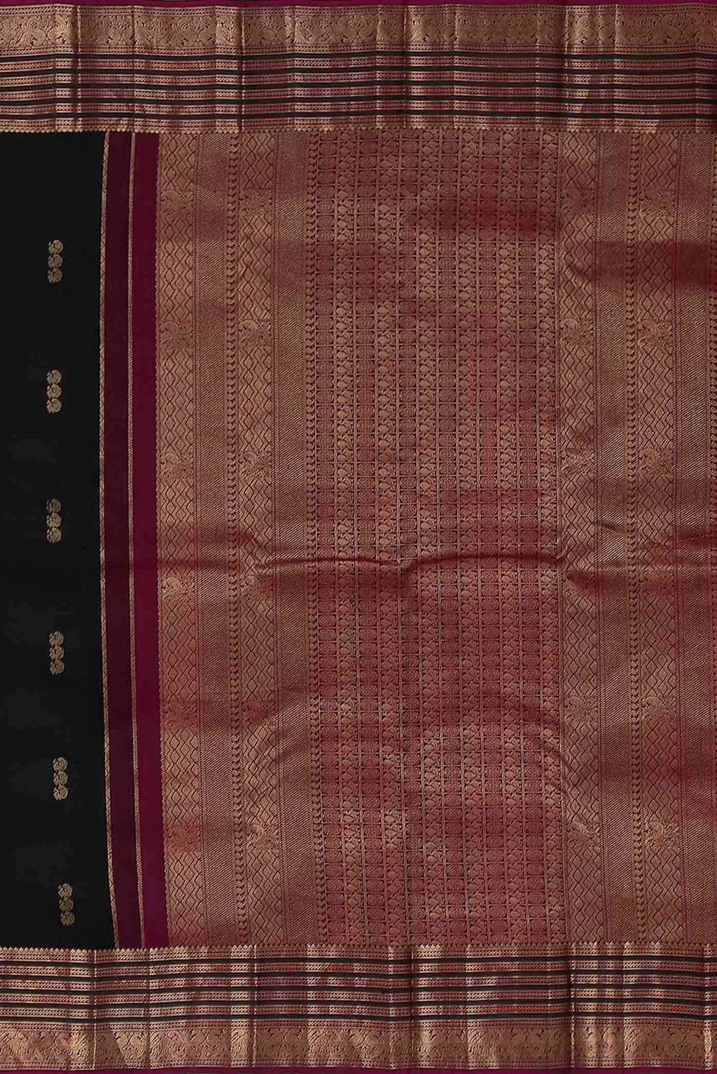 Black Kanchipuram Silk Saree