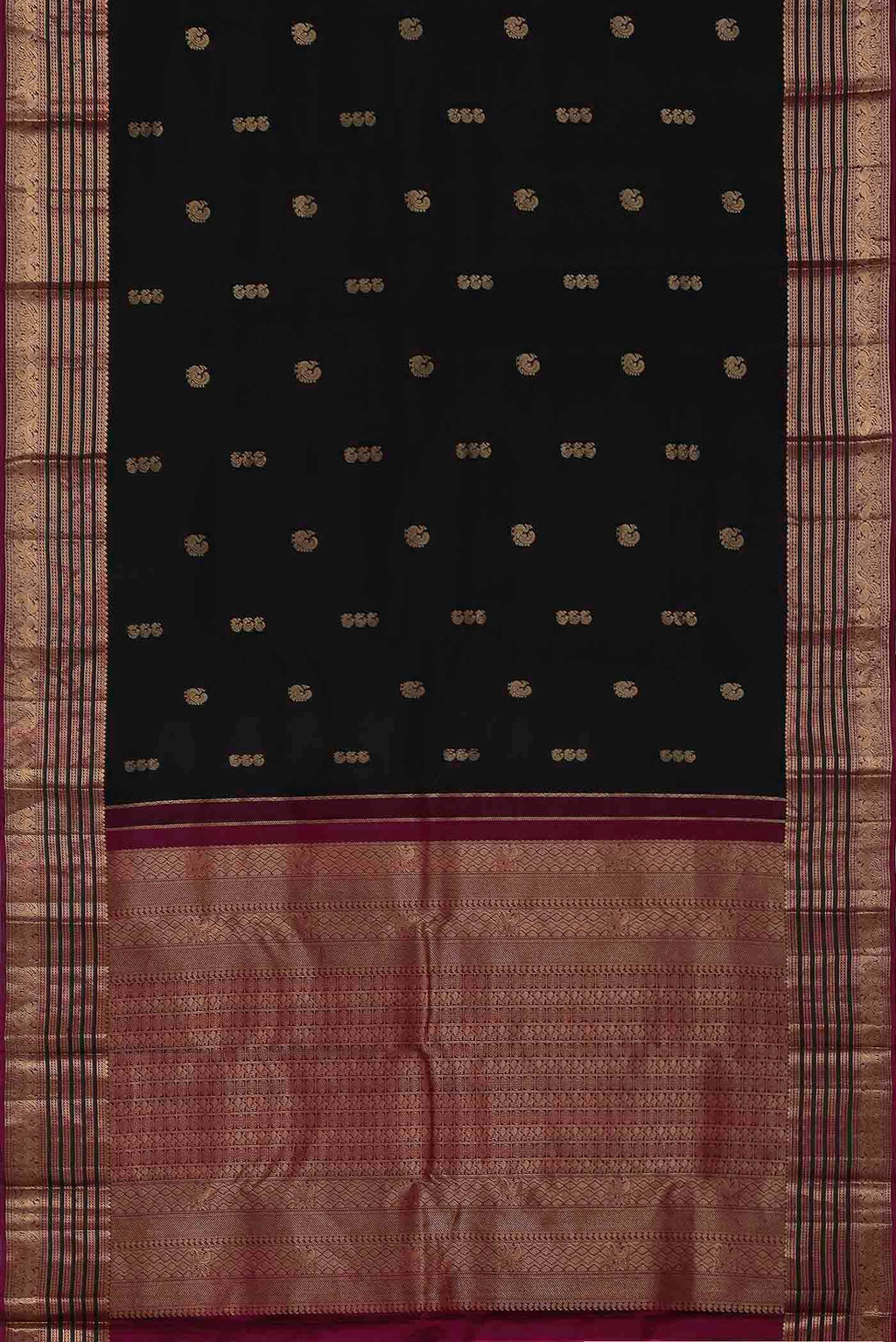 Black Kanchipuram Silk Saree