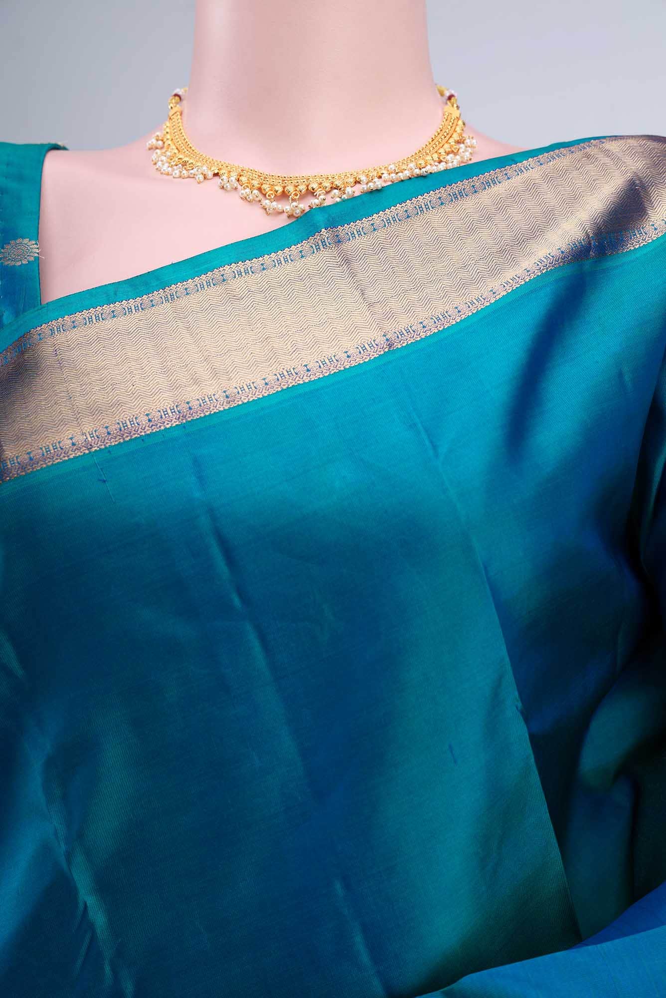 Blue Kanchipuram Saree