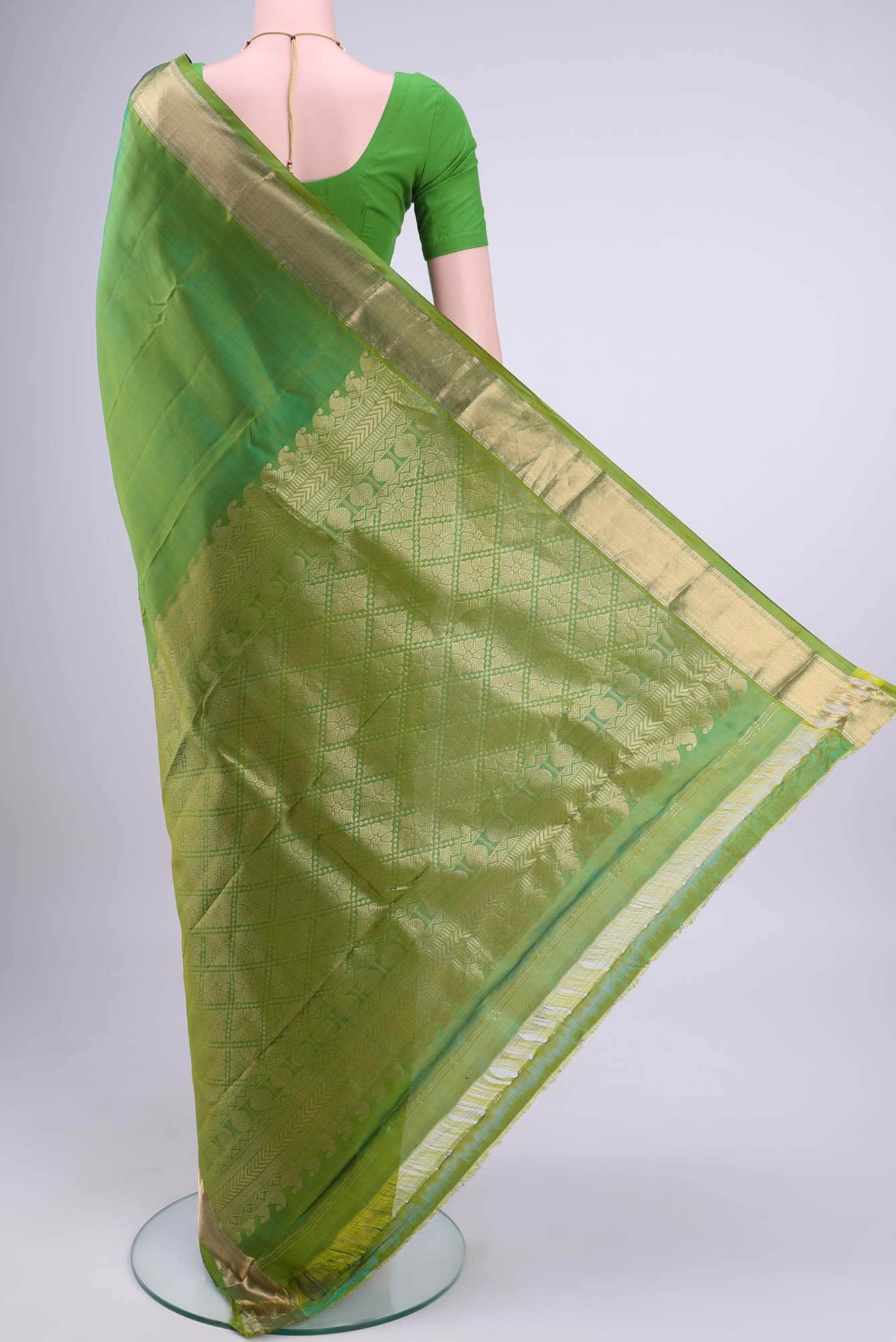 Green Kanchipuram Saree