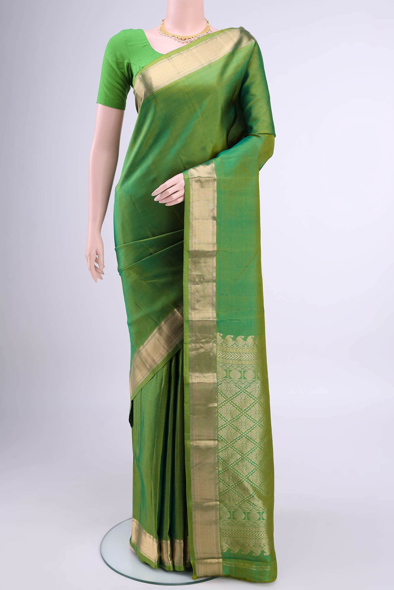 Green Kanchipuram Saree