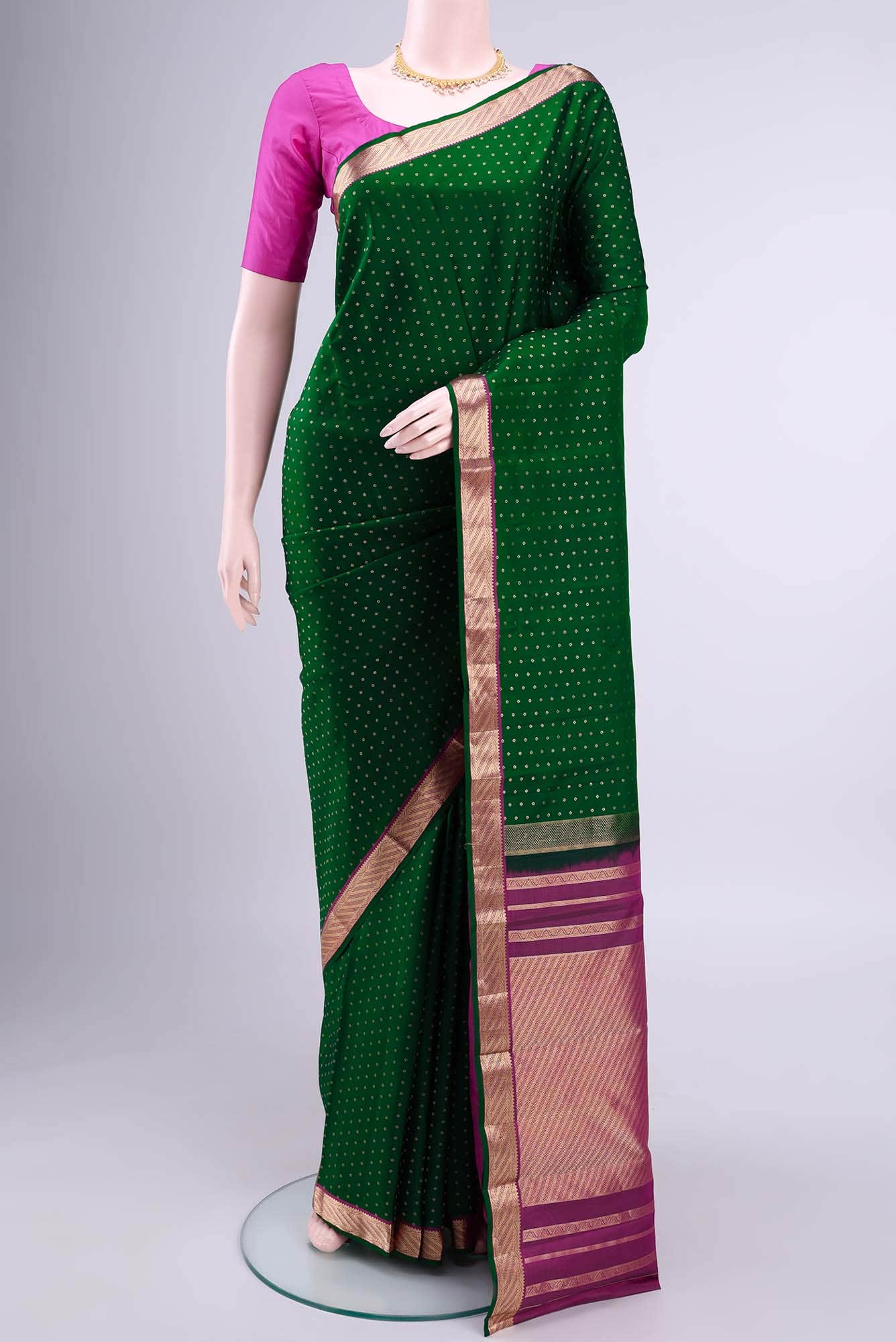 Green Kanchipuram Saree