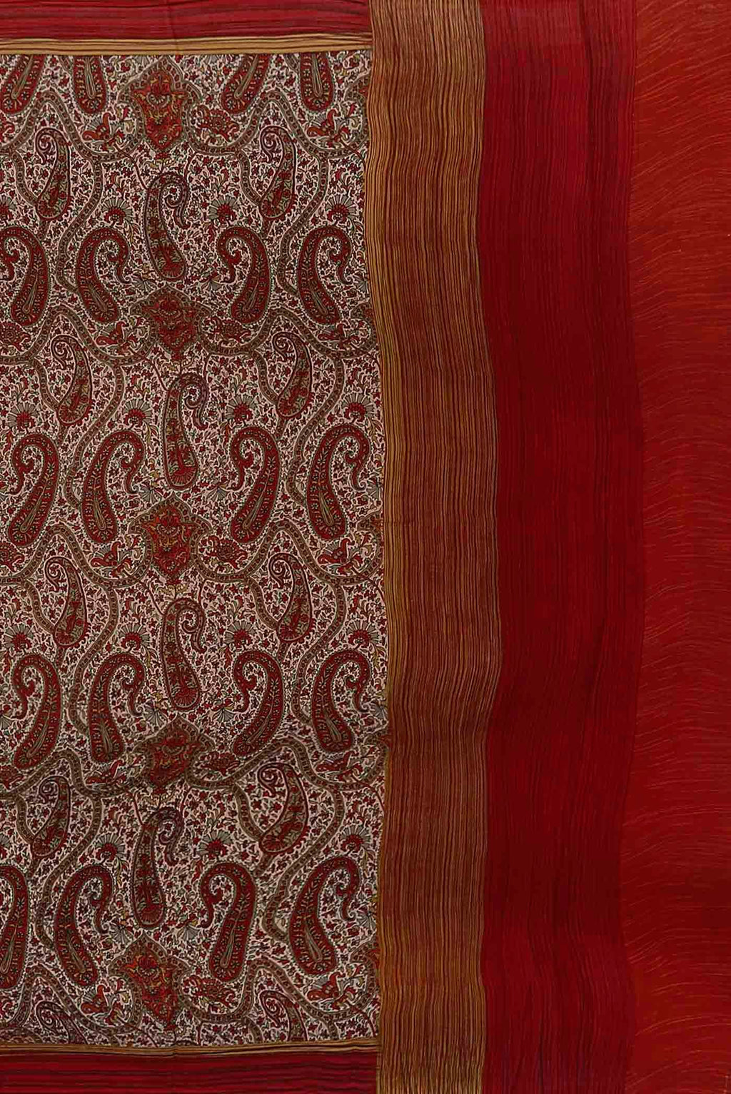 Beige Crepe Saree