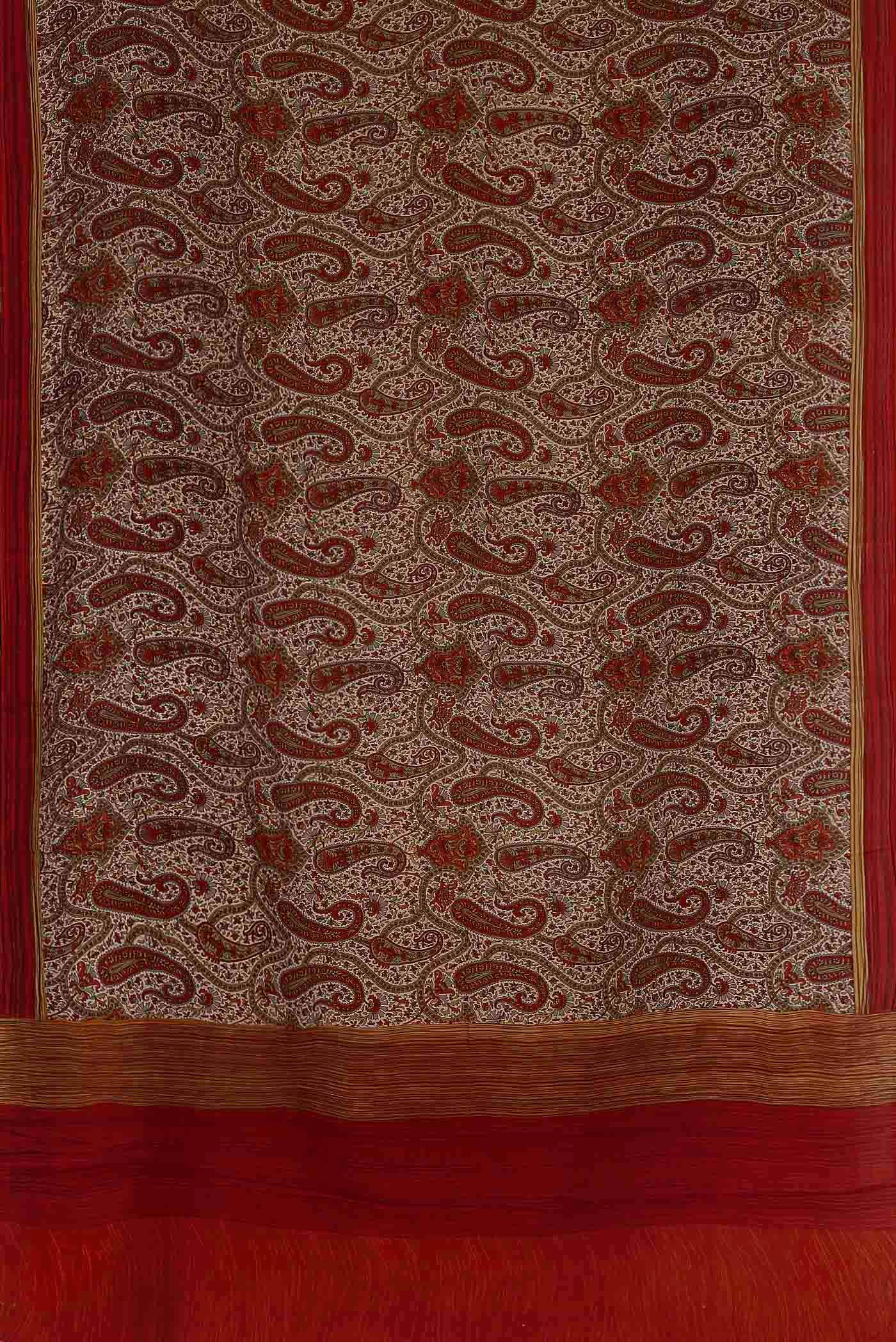 Beige Crepe Saree