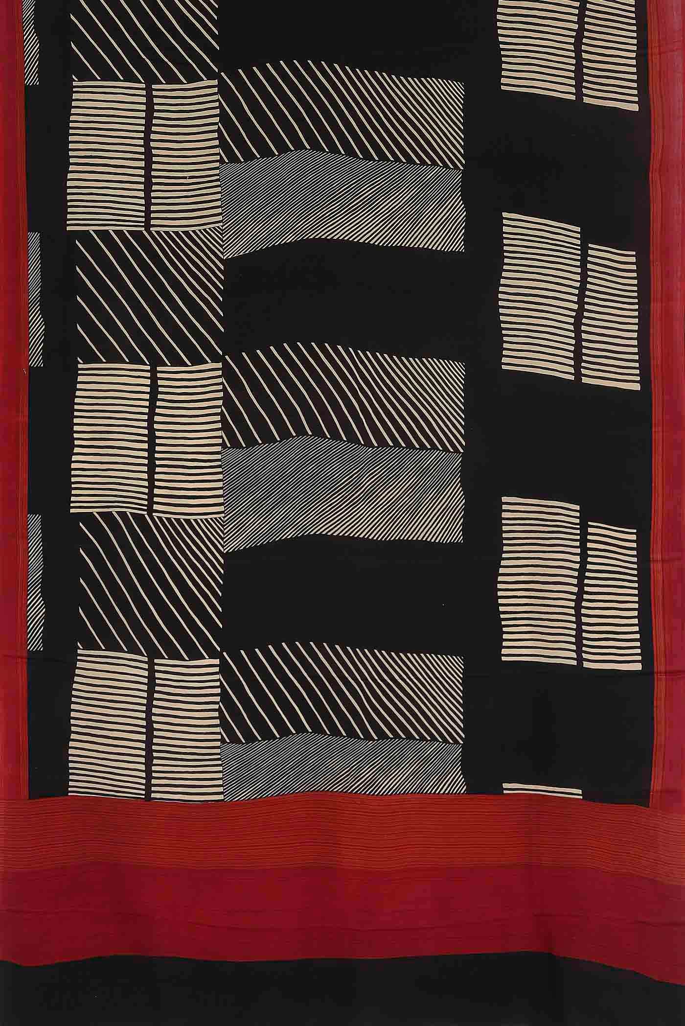 Black Crepe Saree