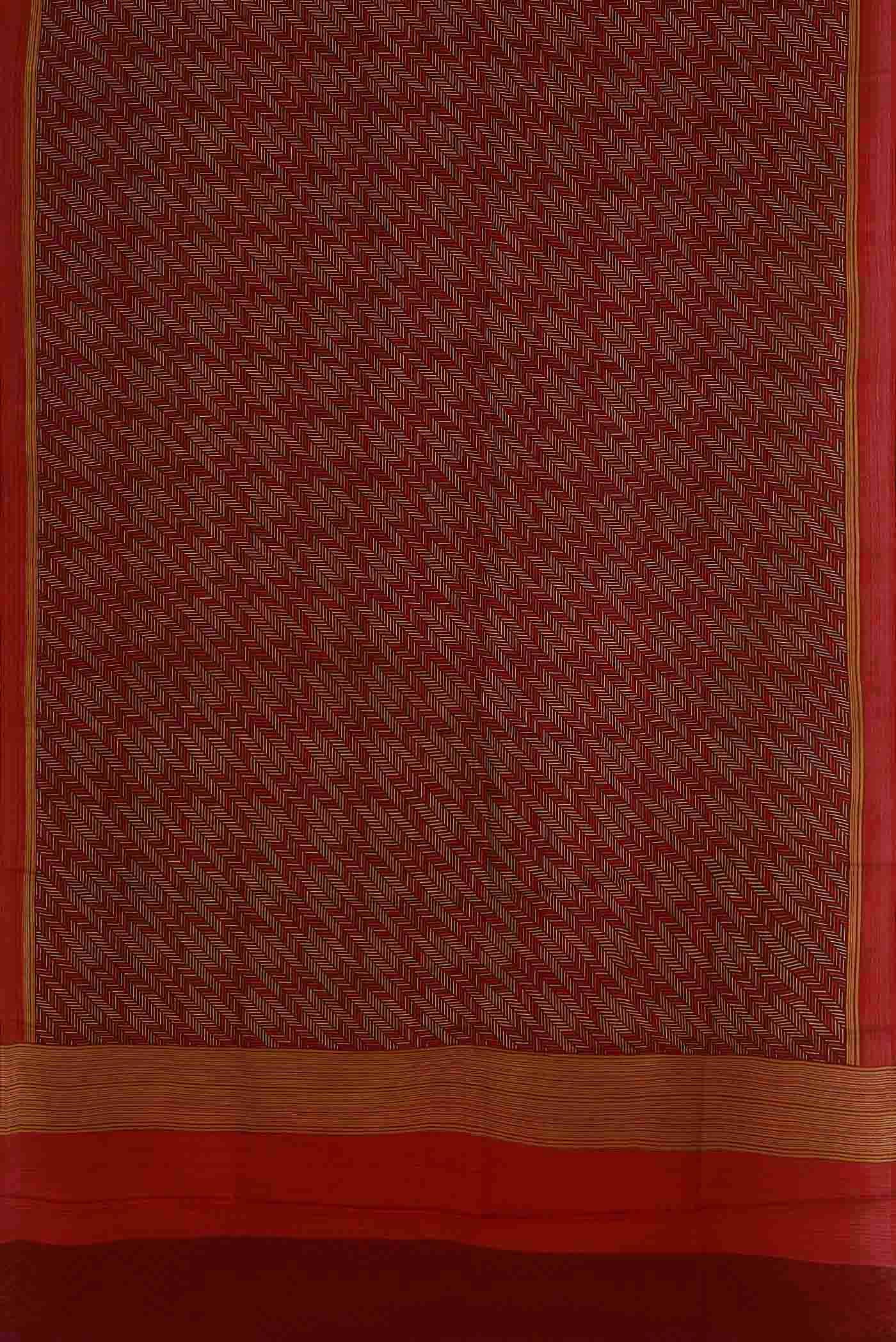 Red Crepe Saree