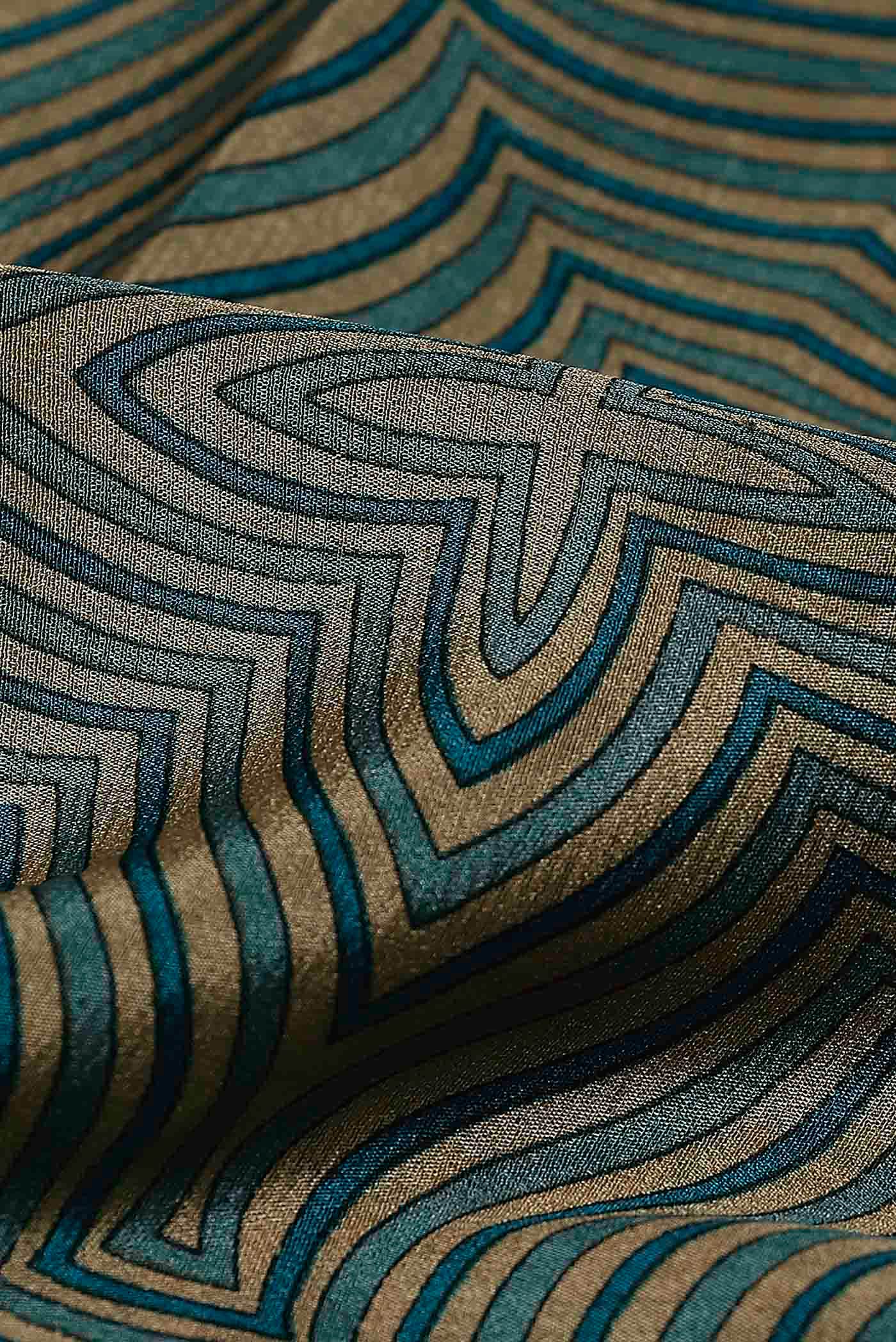 Blue Crepe Saree