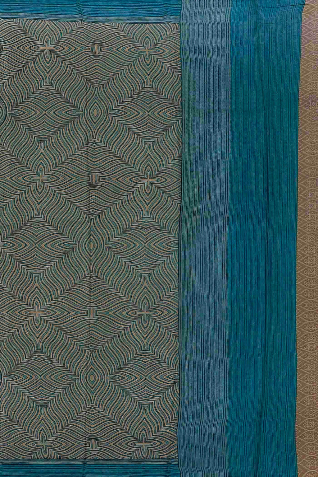 Blue Crepe Saree