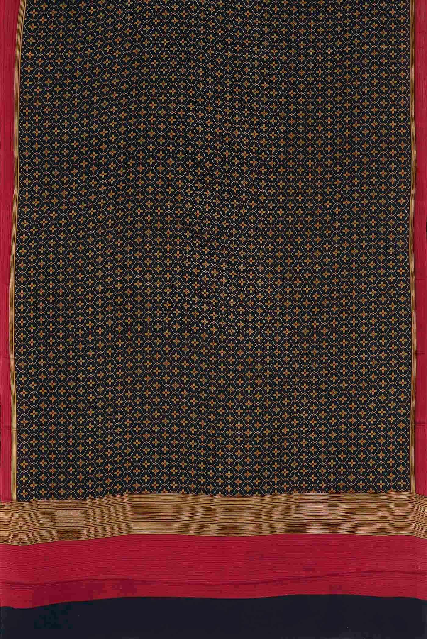 Black Crepe Saree