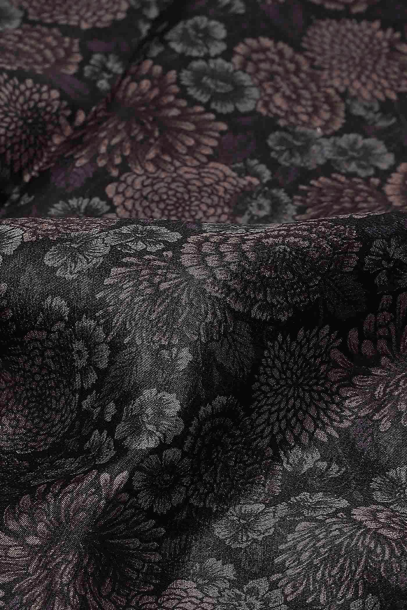 Black Crepe Saree