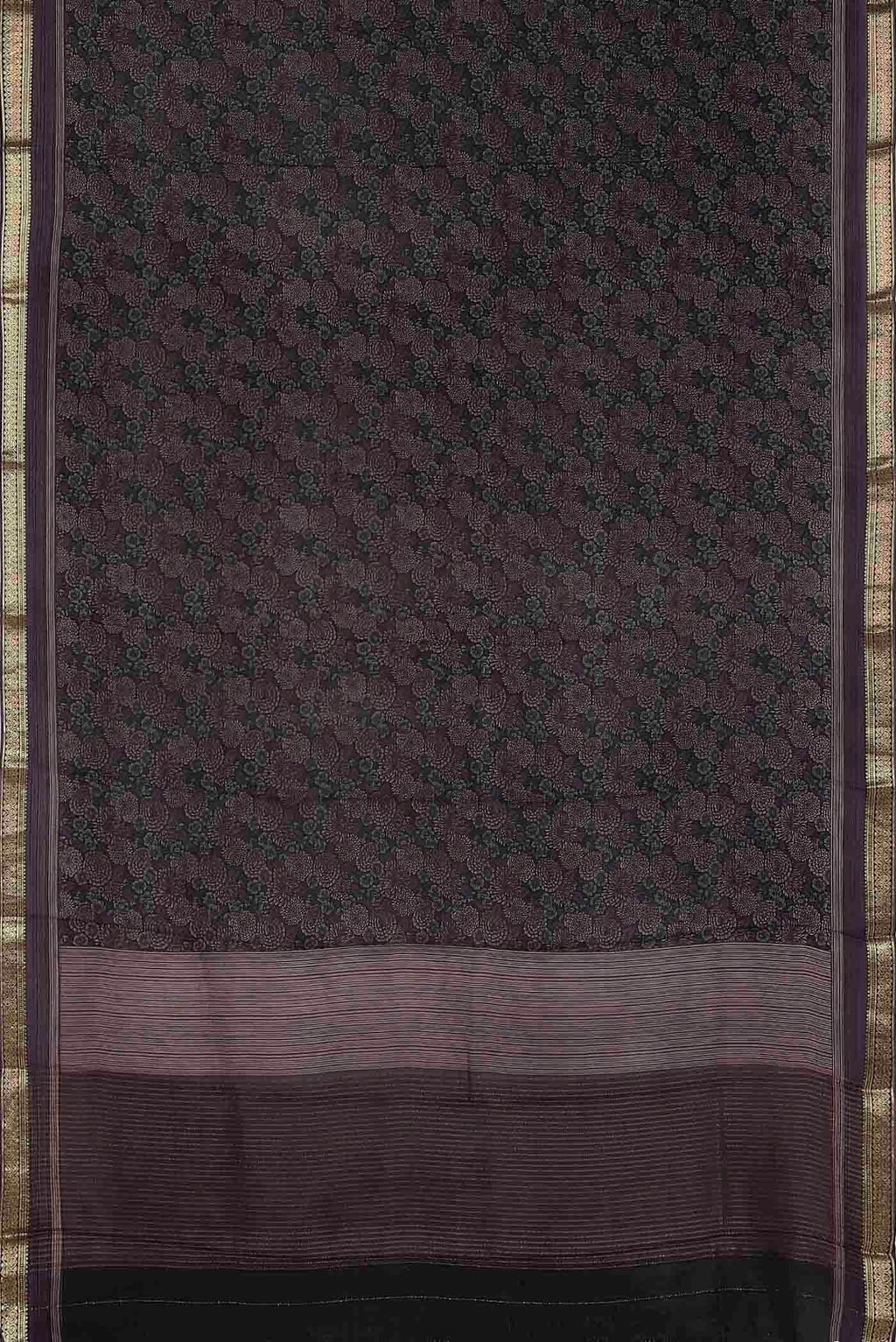 Black Crepe Saree