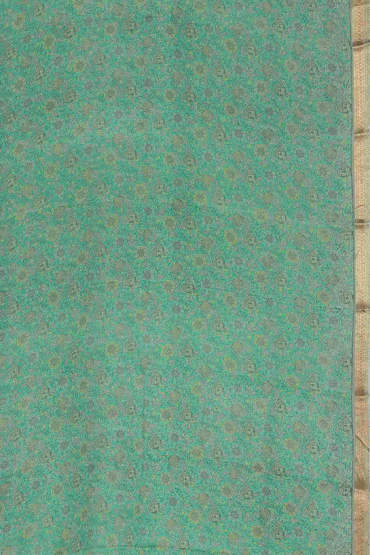 Green Crepe Saree