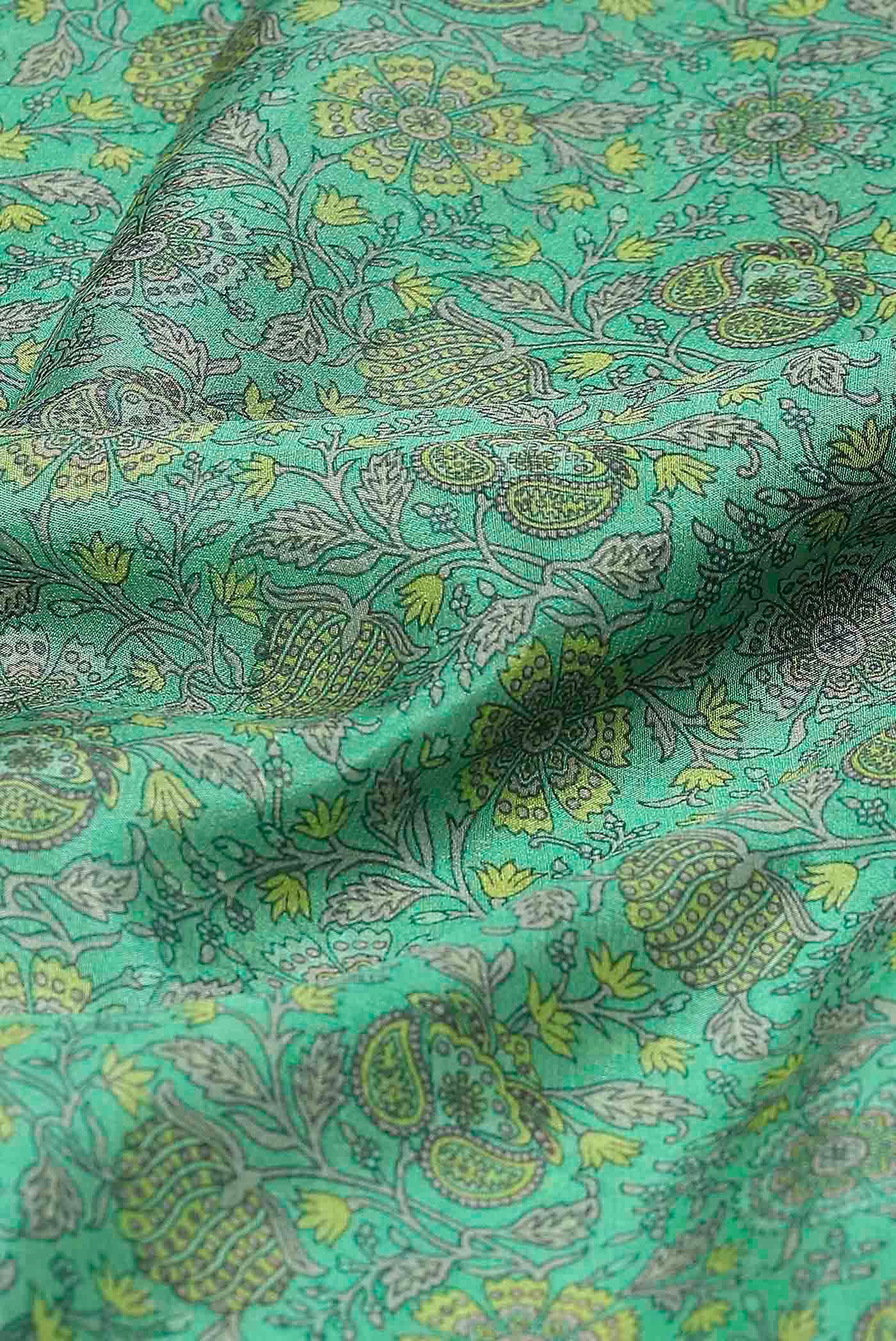 Green Crepe Saree