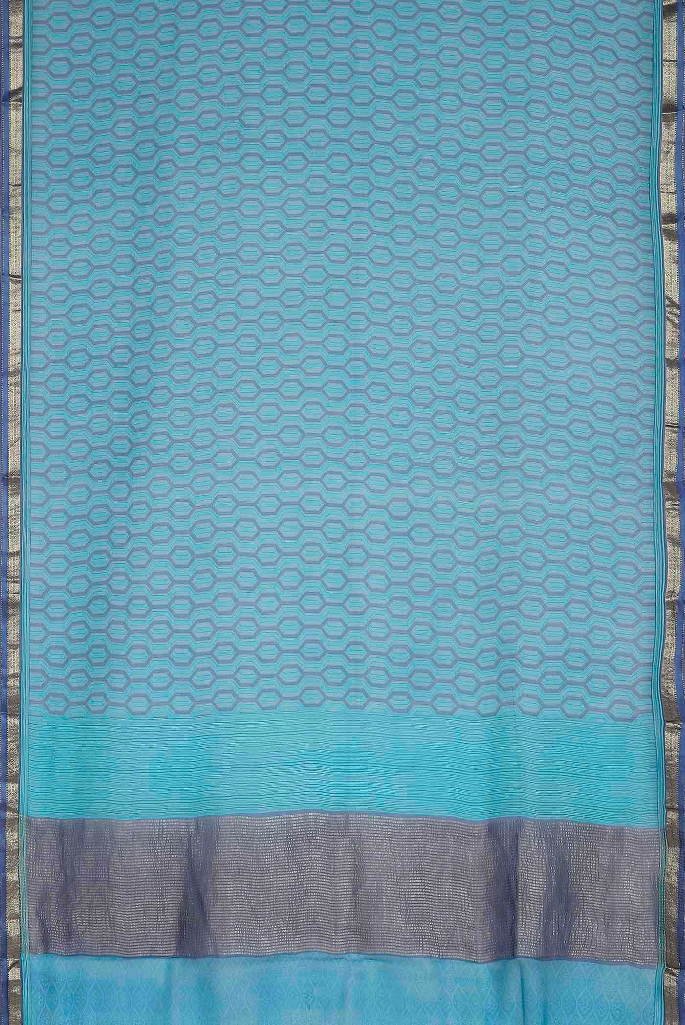 Blue Chiffon Saree