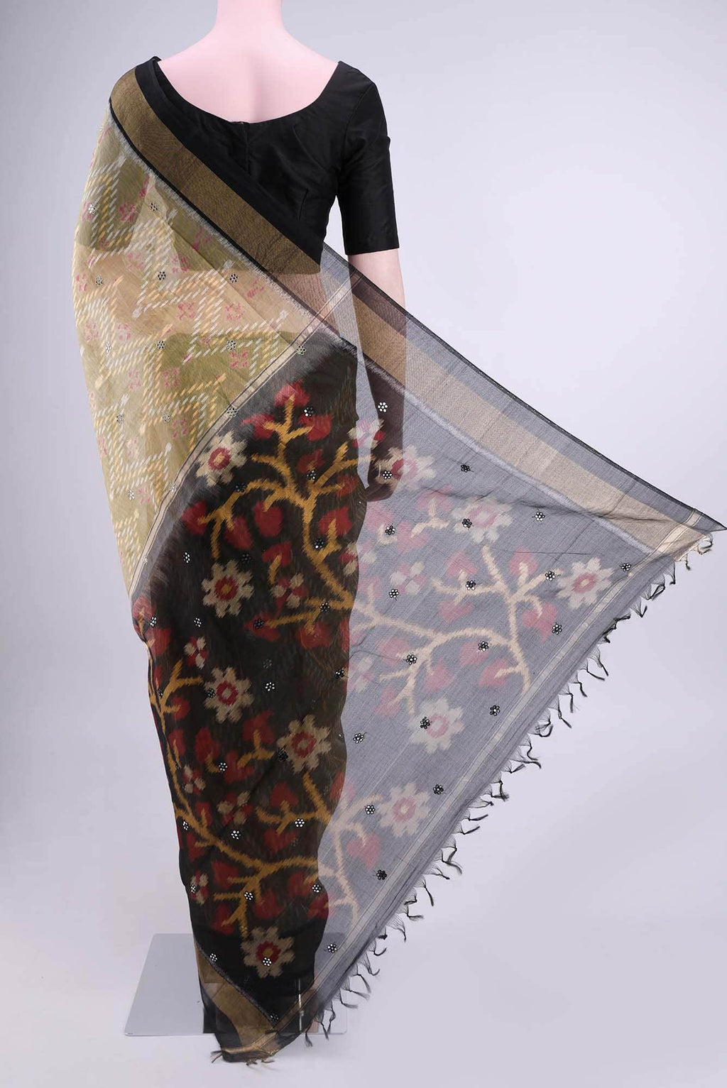 Beige Kota Cotton Saree