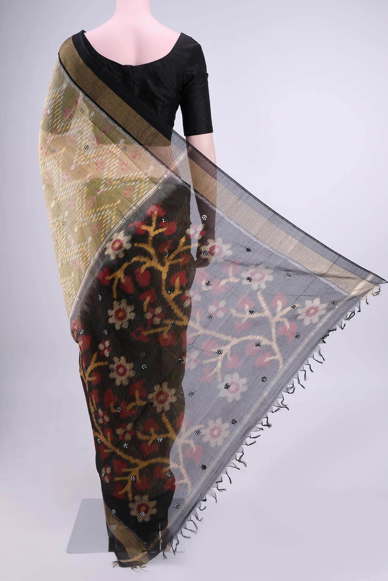 Beige Kota Cotton Saree