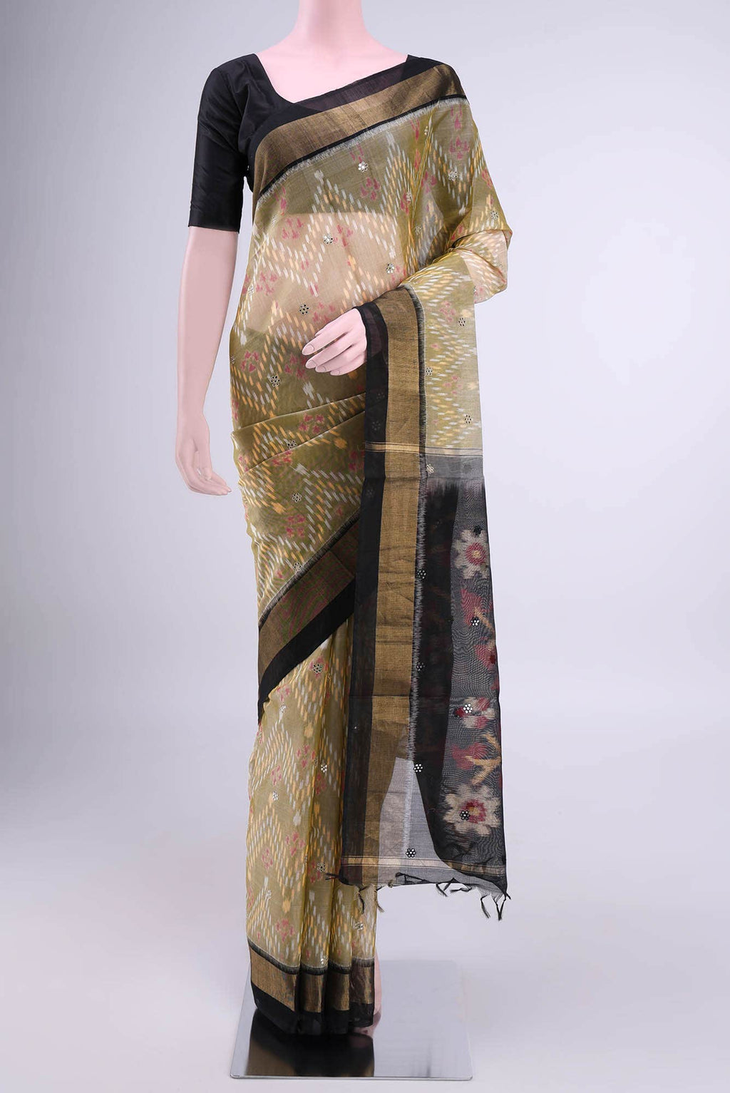 Beige Kota Cotton Saree