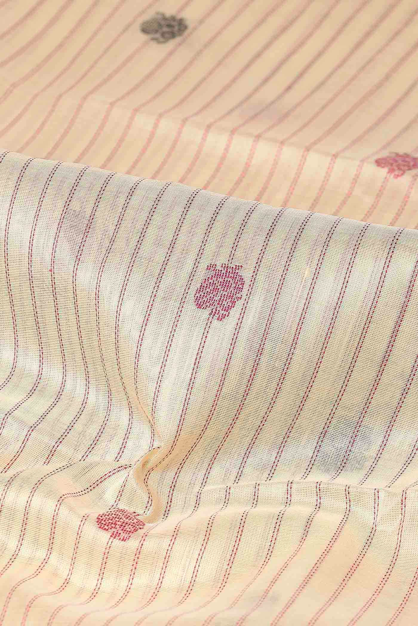 Cream Silk Cotton Saree