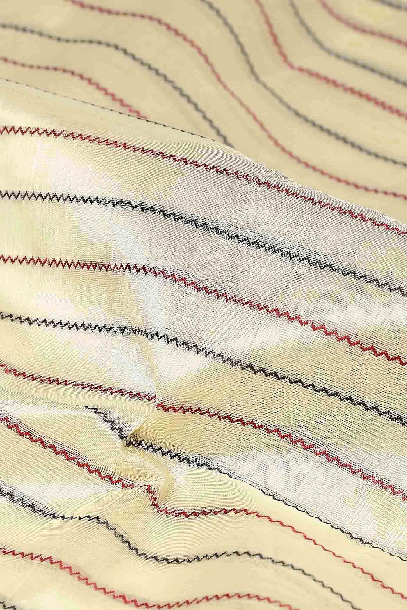 Cream Silk Cotton Saree