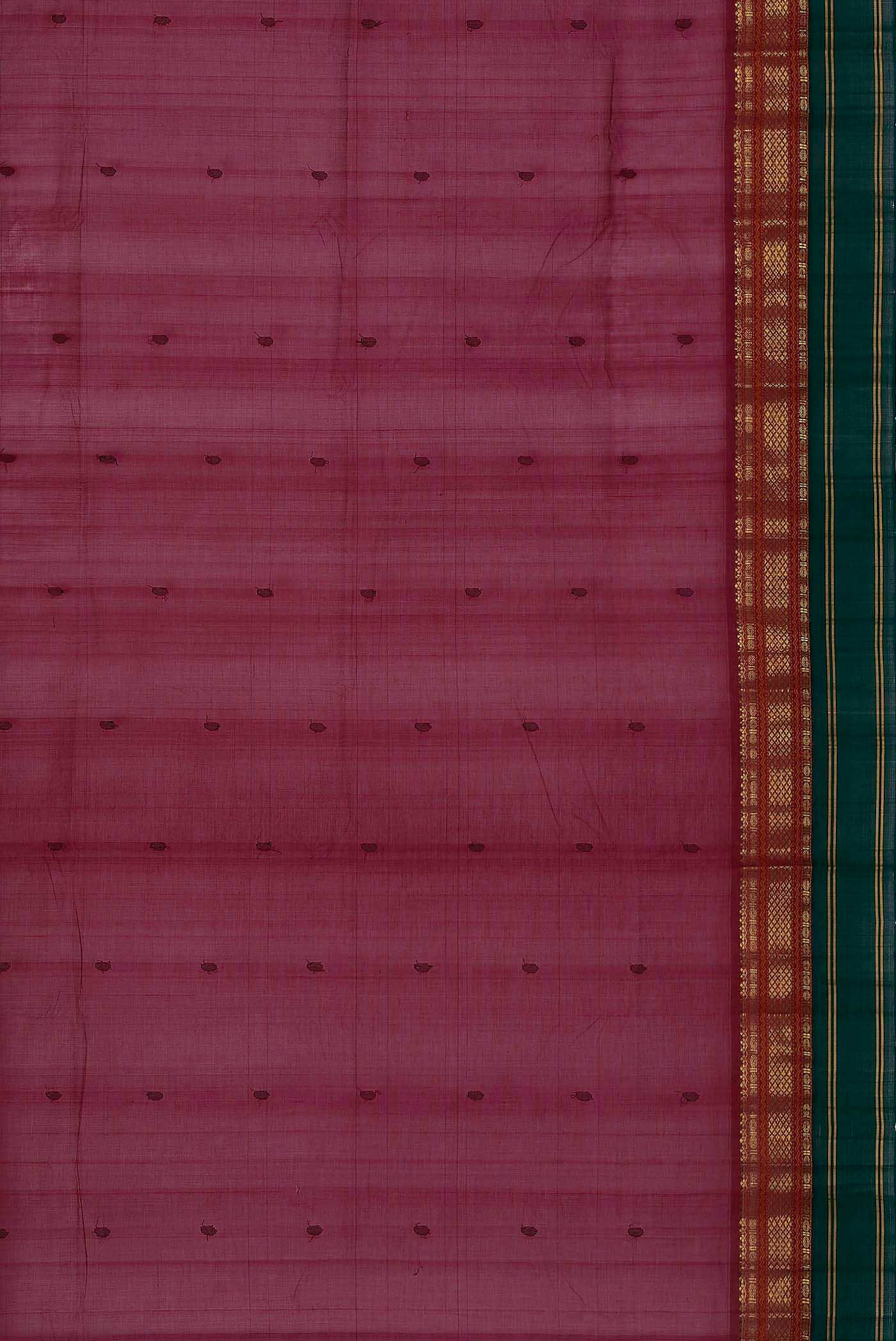 Dark Pink Silk Cotton Saree