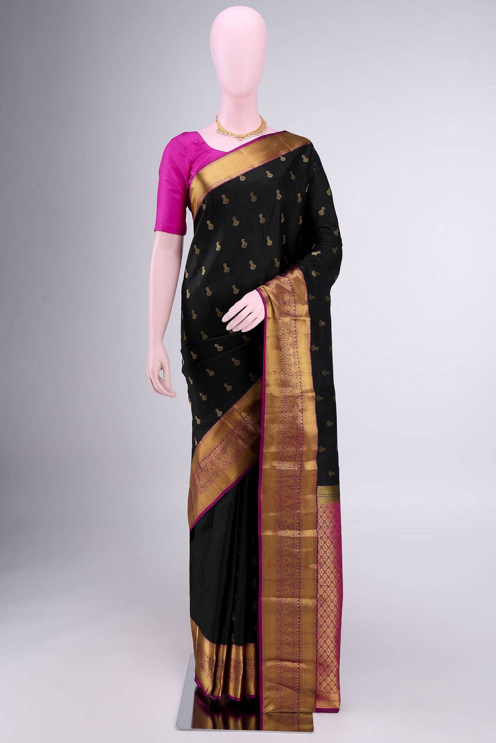 Black Nangavalli Silk [ Salem ] Saree