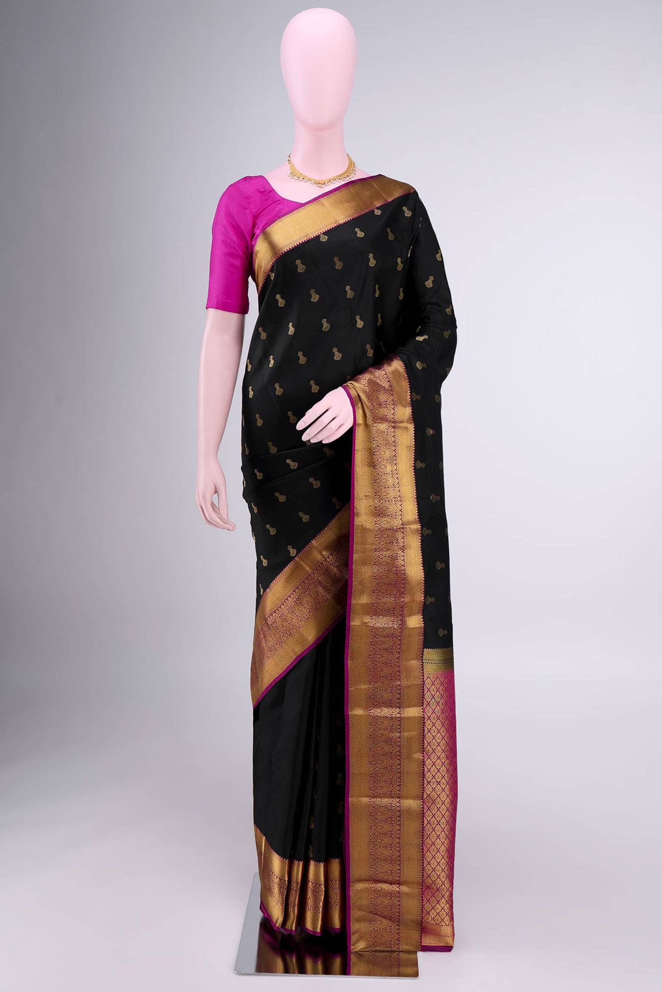Black Nangavalli Silk [ Salem ] Saree