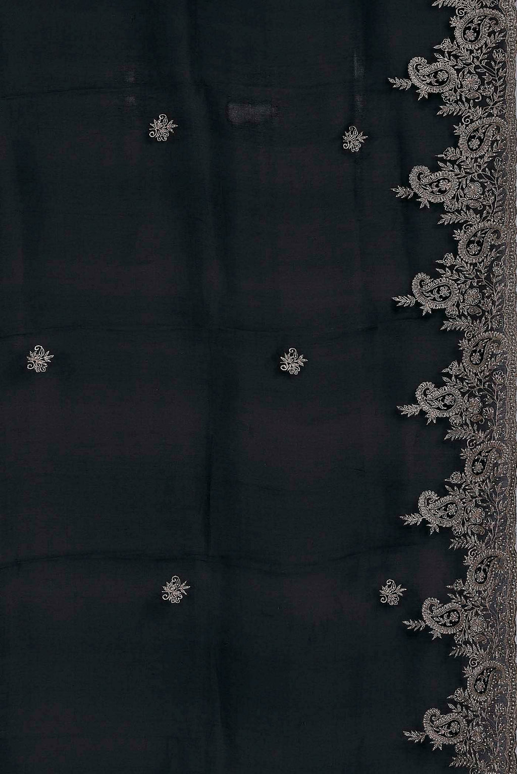 Black Organza Silk Saree