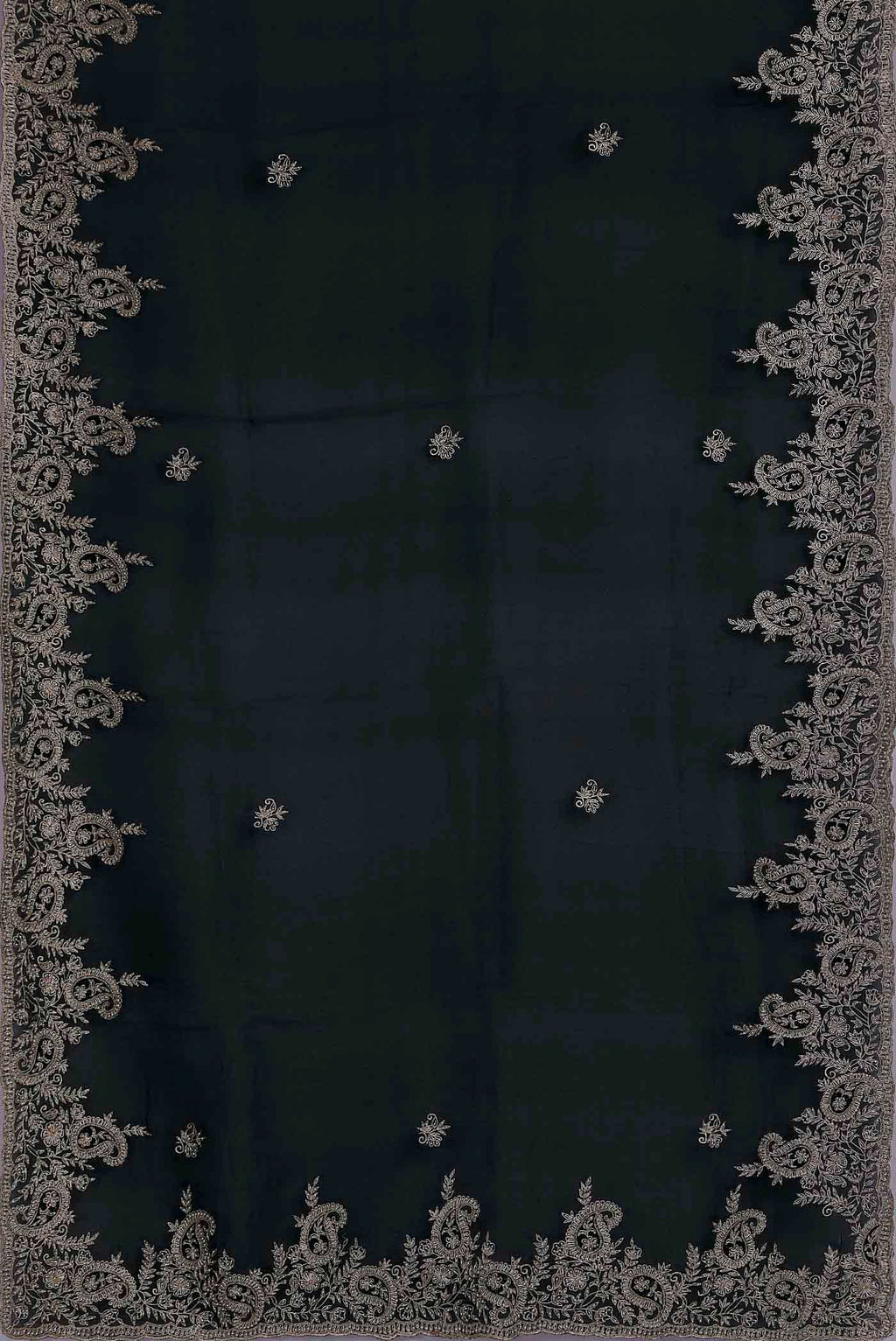 Black Organza Silk Saree