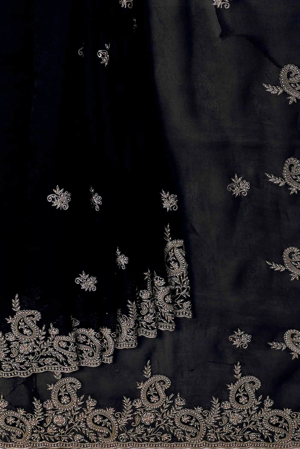 Black Organza Silk Saree