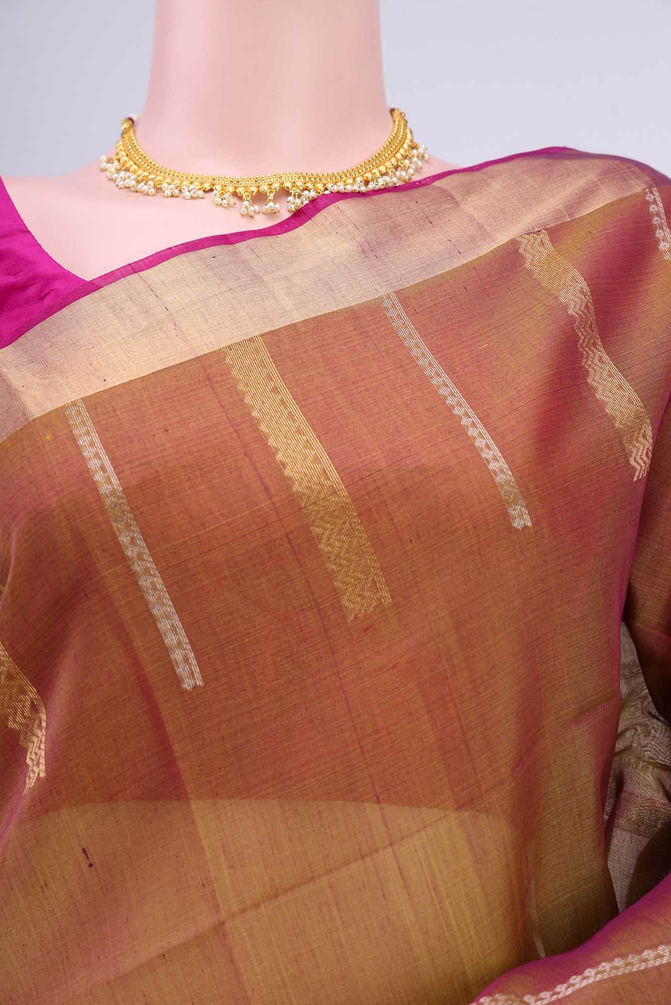 Golden Silk Cotton Saree