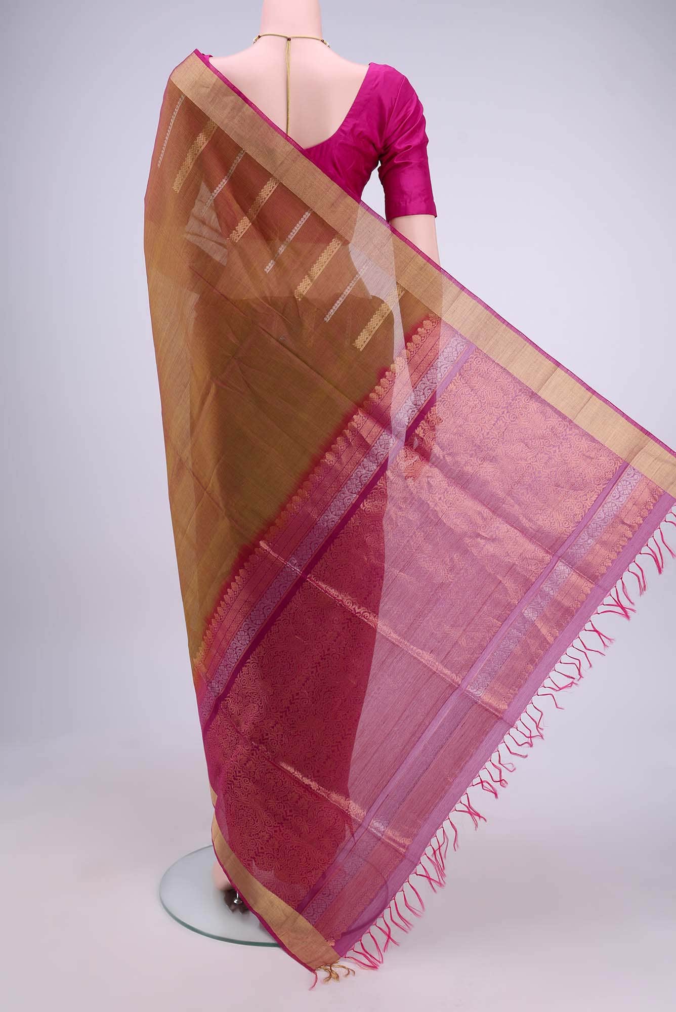 Golden Silk Cotton Saree