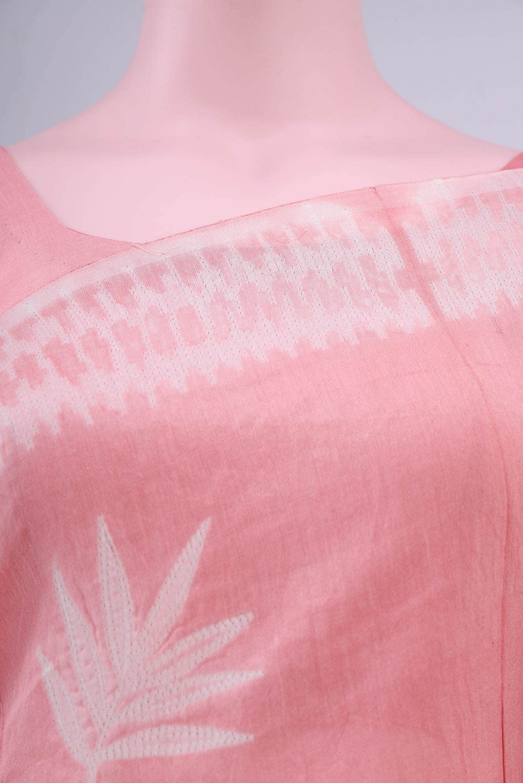 Peach Chanderi Silk Cotton Saree