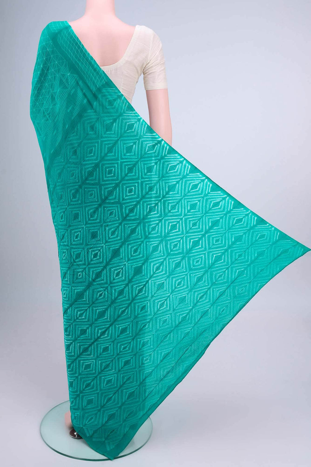 Sage Green Blended Cotton Saree